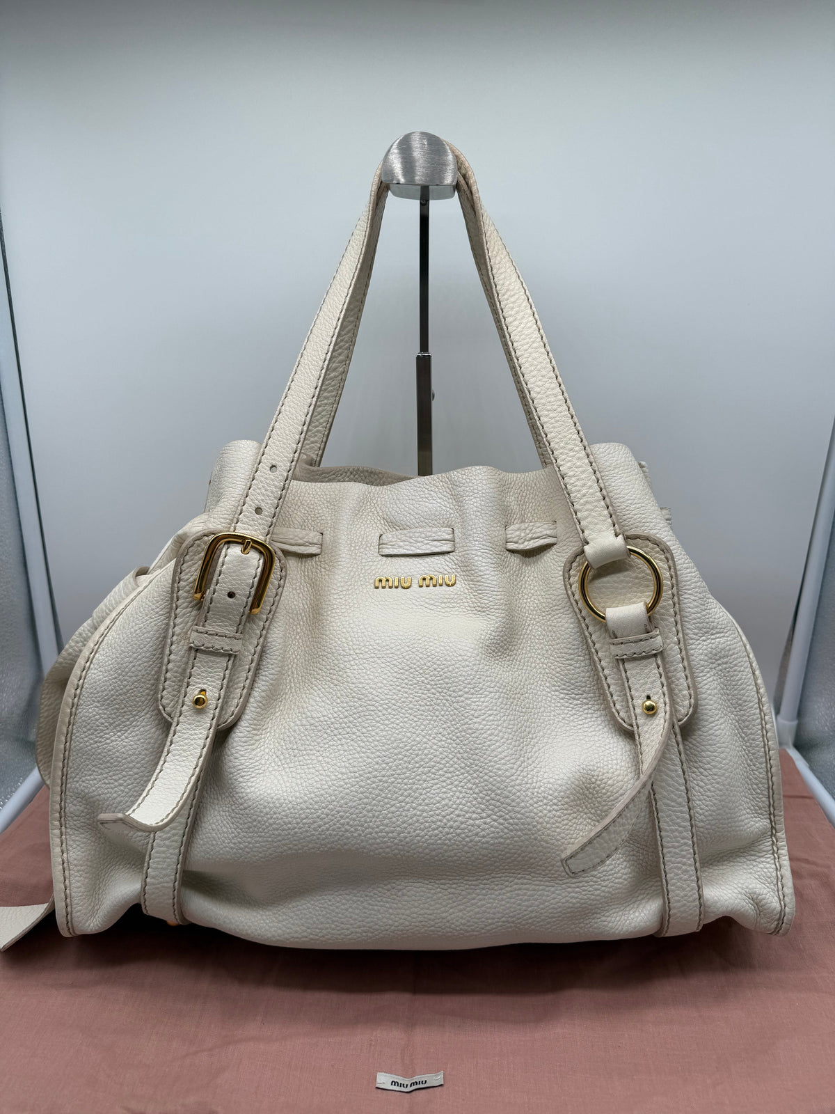 Miu Miu tote in pelle bianca