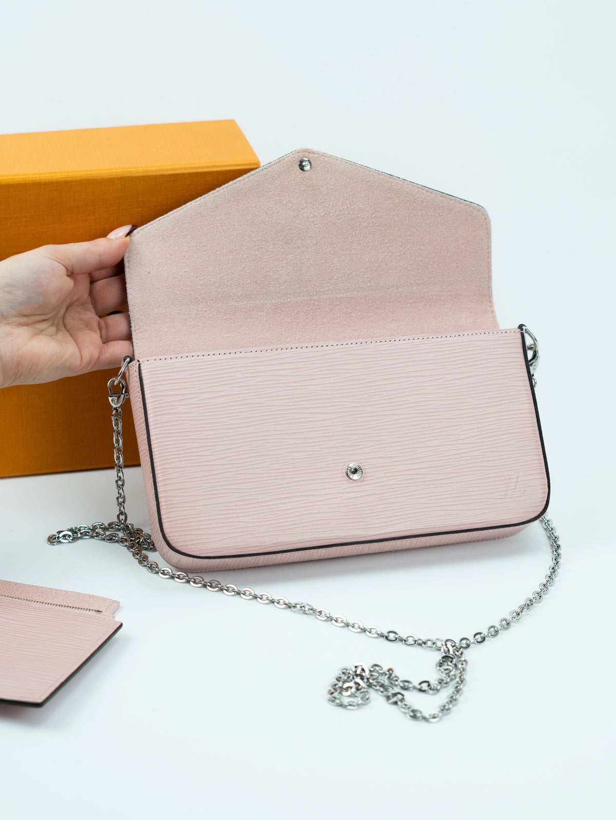 Louis Vuitton Félicie in pelle epi rosa