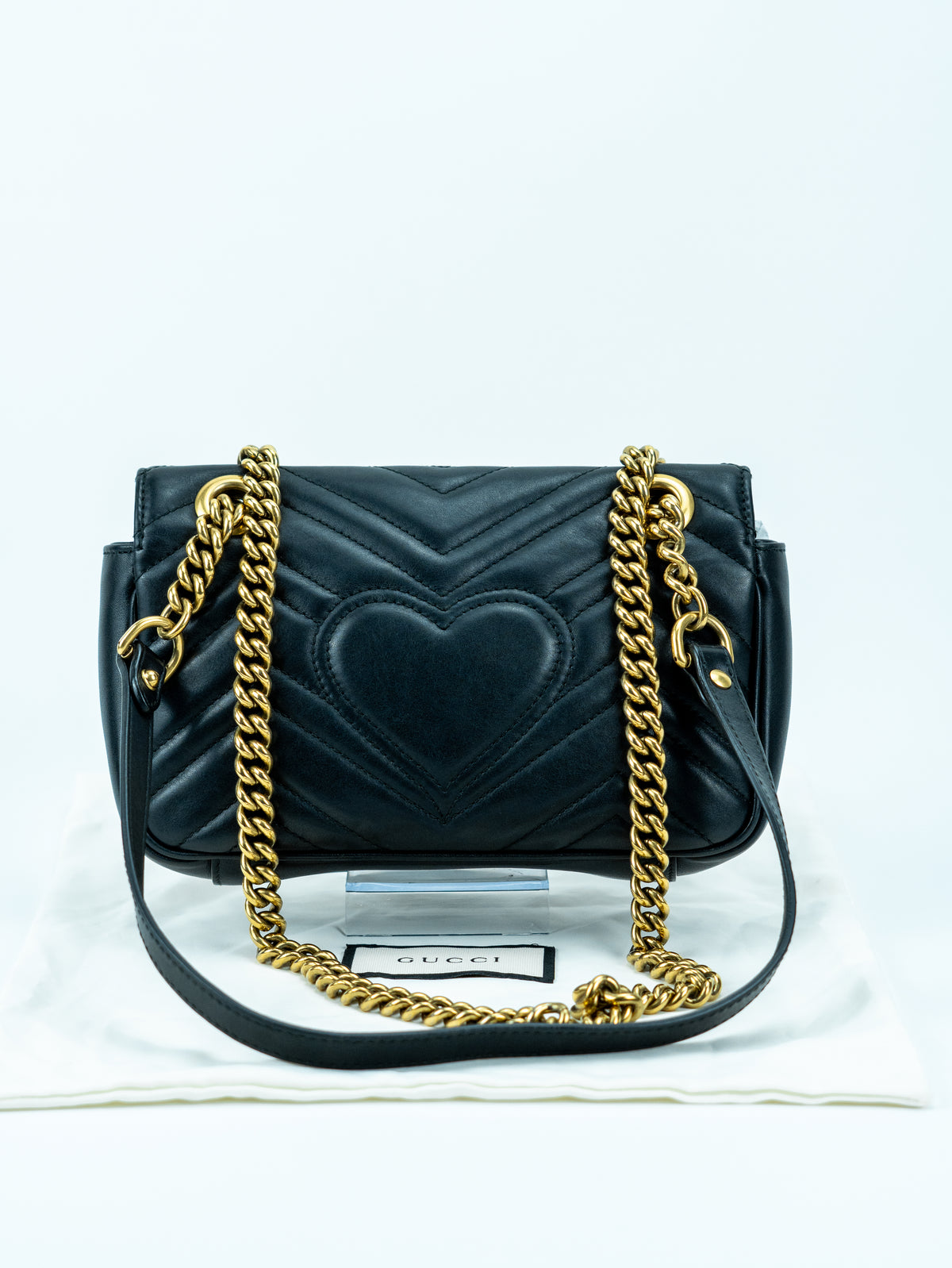 Gucci GG Marmont piccola in pelle nera