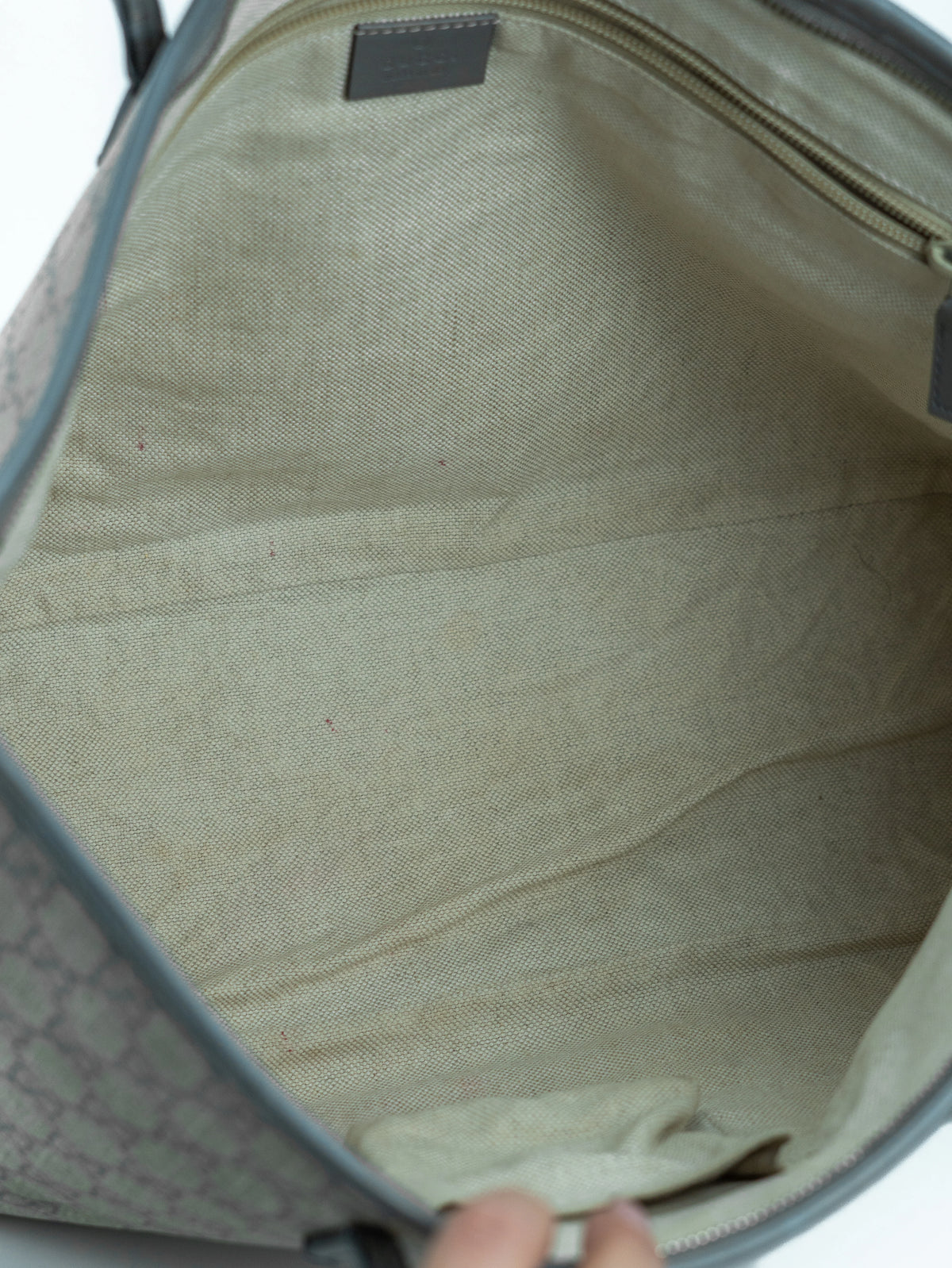 Gucci tote bag tela GG grigia