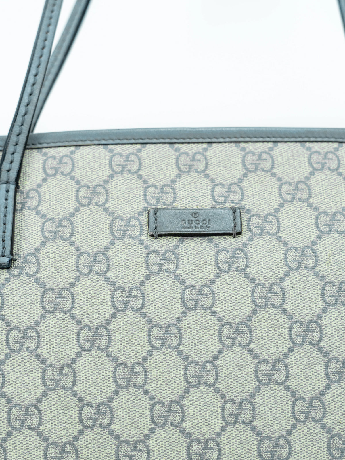 Gucci tote bag tela GG grigia