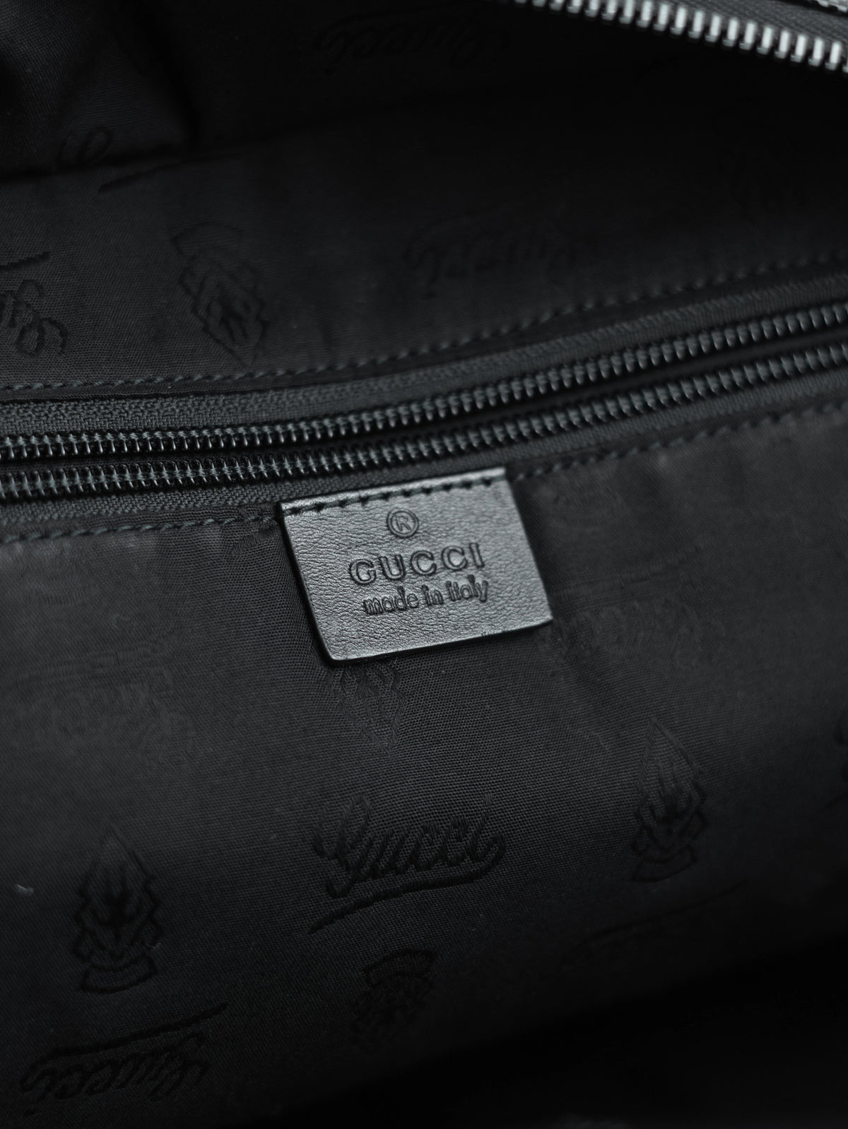 Gucci tote bag imprime nera lucida