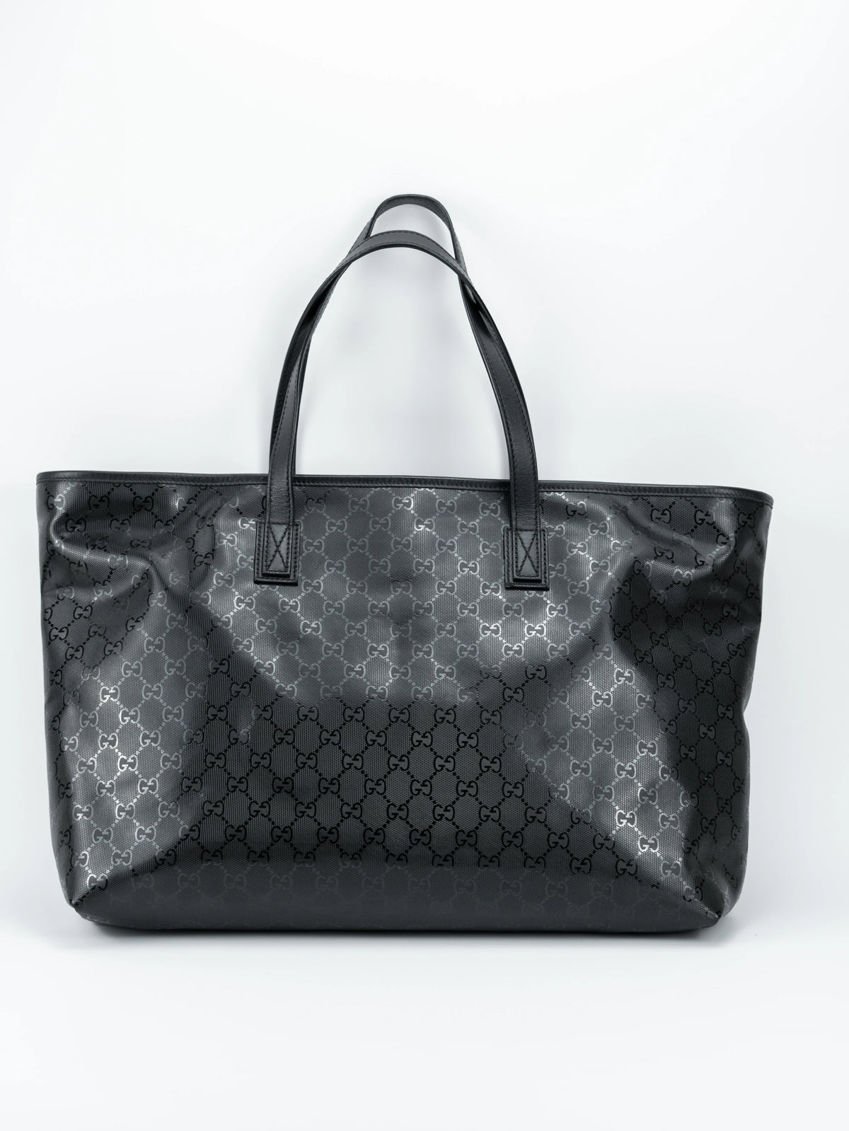 Gucci tote bag imprime nera lucida