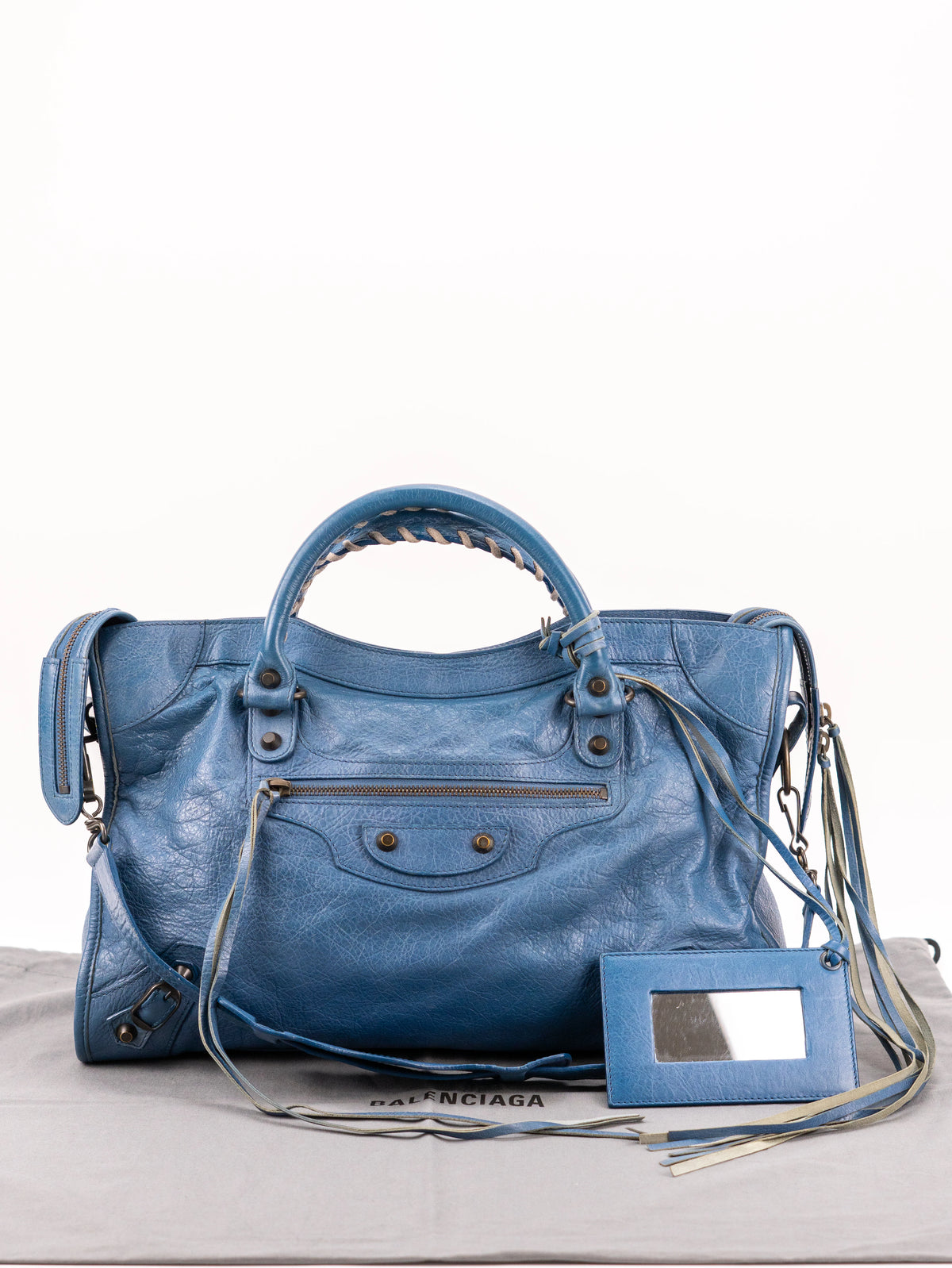 Balenciaga City media blu