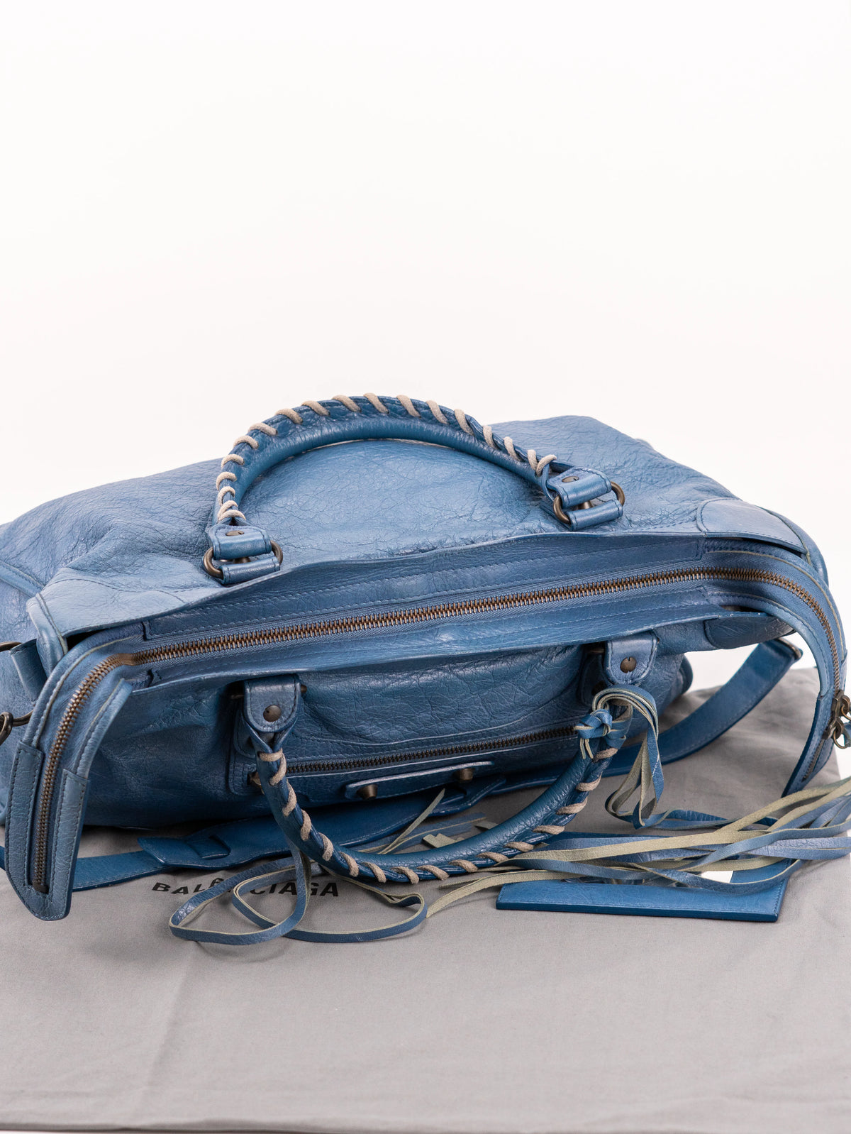 Balenciaga City media blu