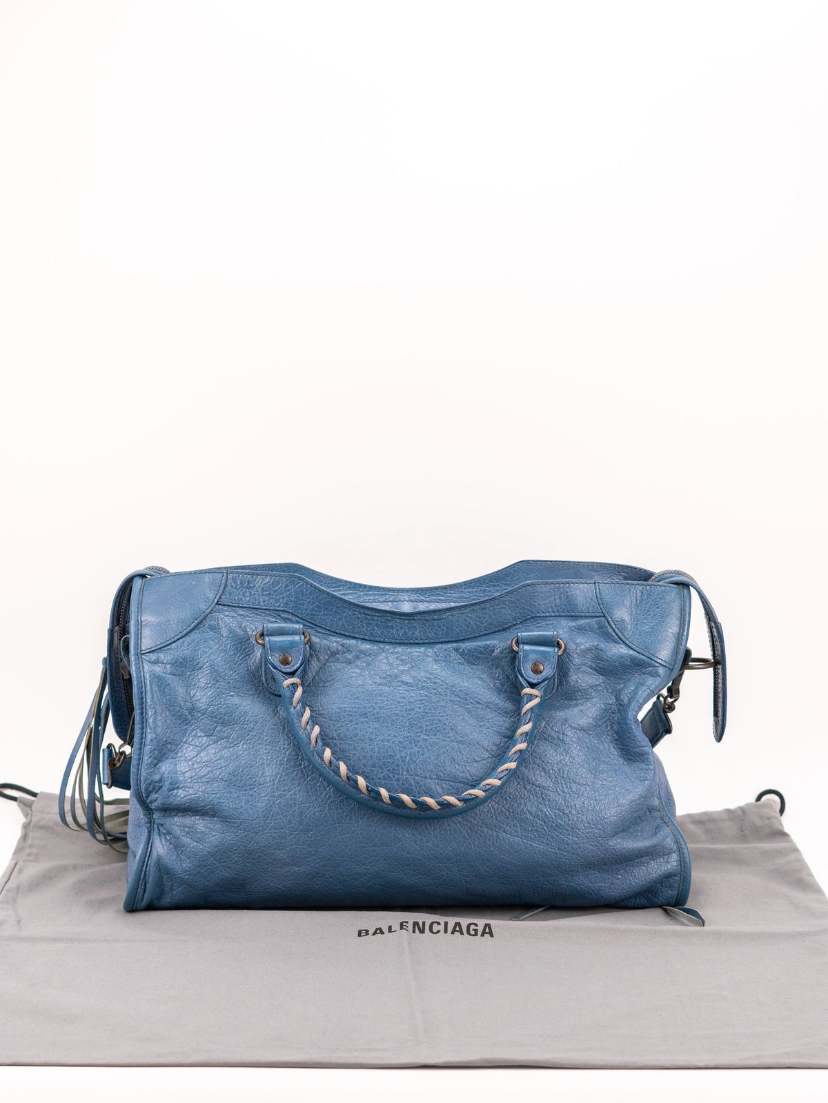 Balenciaga City media blu
