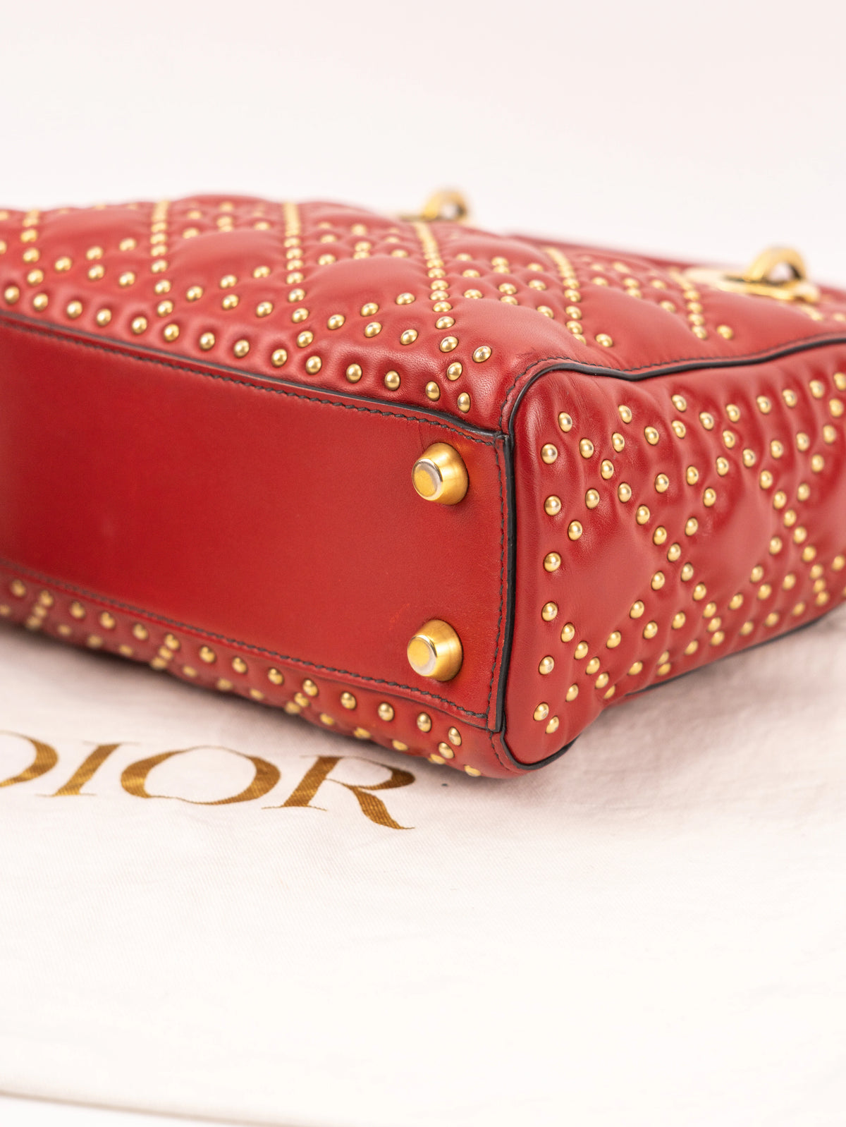 Dior Lady in pelle rossa