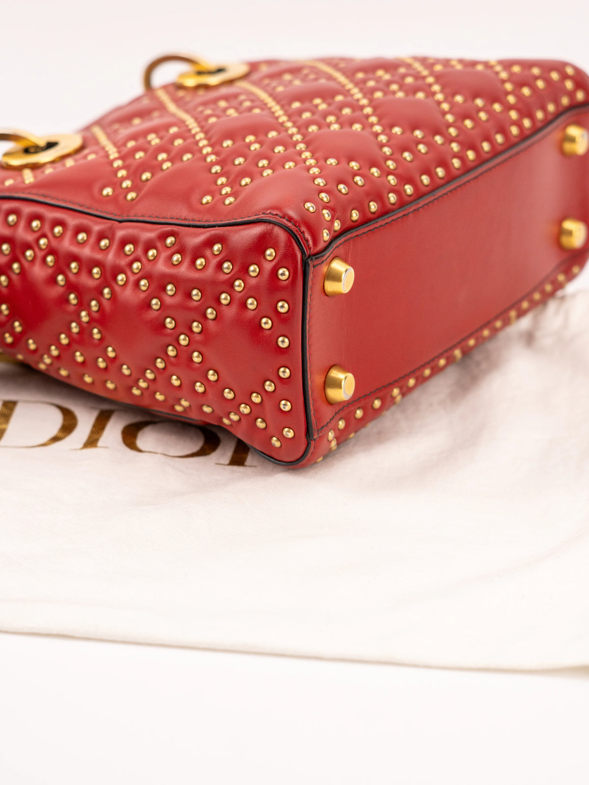 Dior Lady in pelle rossa