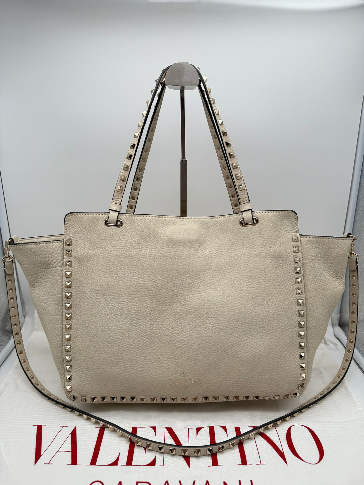 Valentino tote Rockstud bianca - foto 4