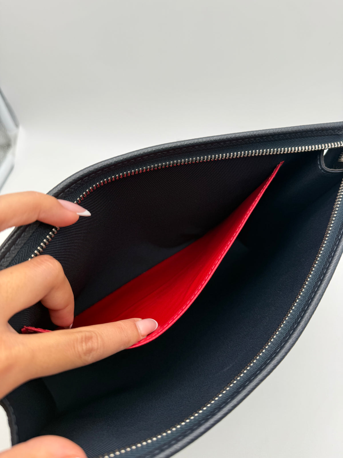 Louis Vuitton pochette clutch blu navy - foto 13