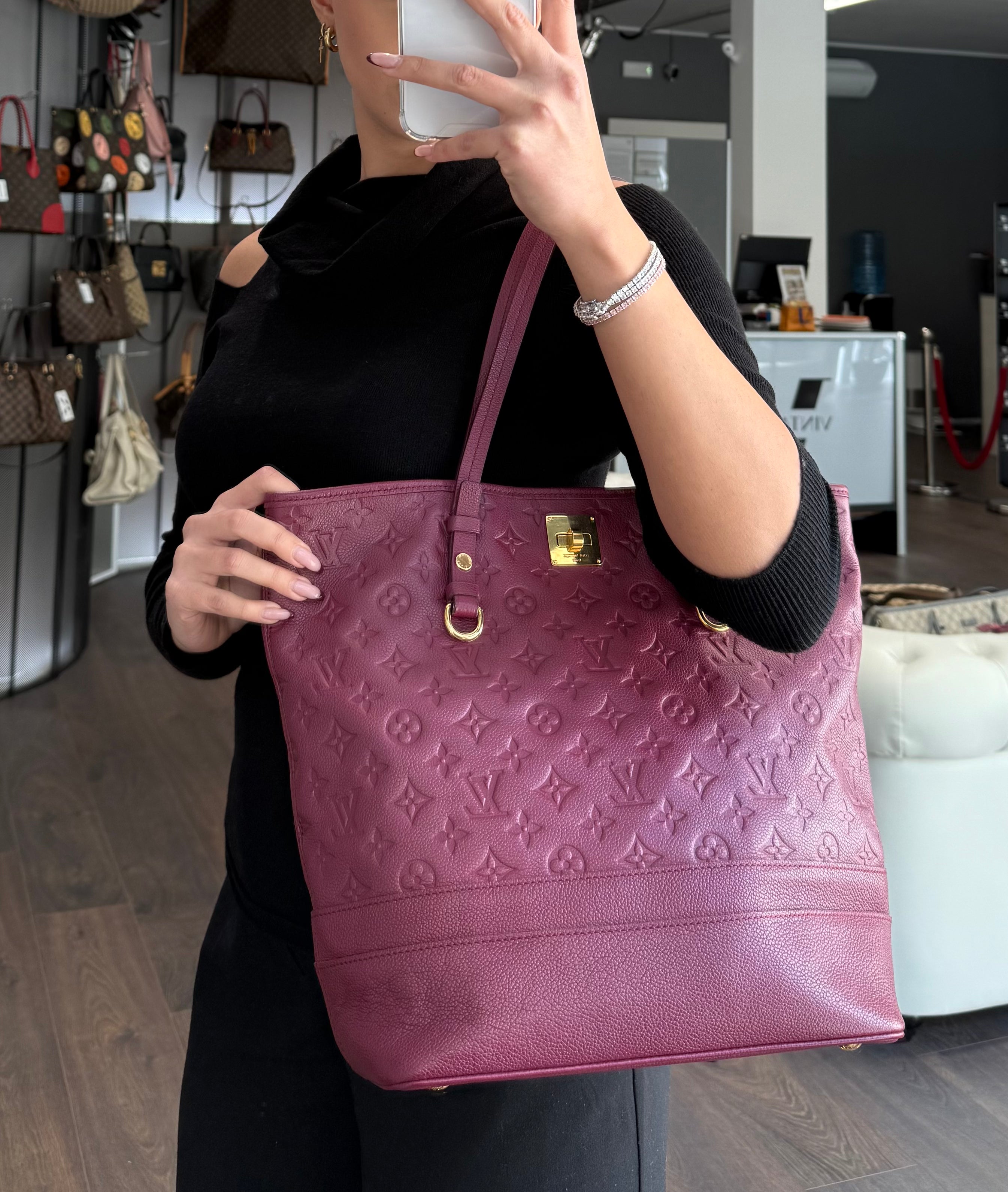 Louis Vuitton Citadine pelle bordeaux