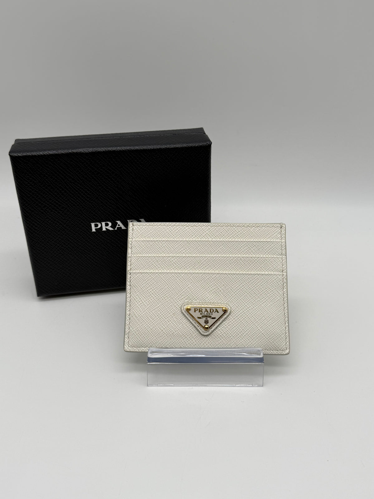 Portacarte Prada pelle saffiano bianca - foto 1