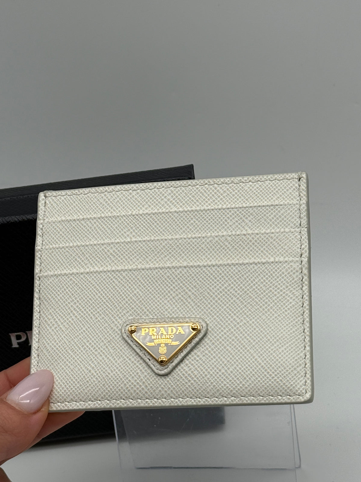 Portacarte Prada pelle saffiano bianca - foto 2