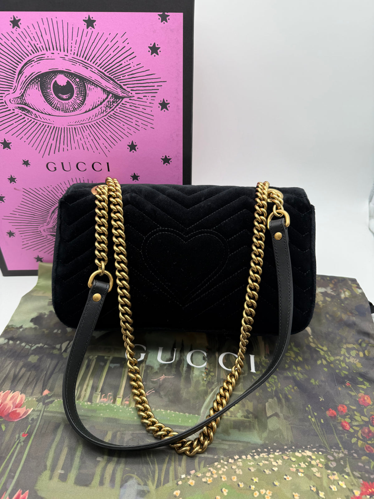 Gucci marmont crystal in velluto - foto 8