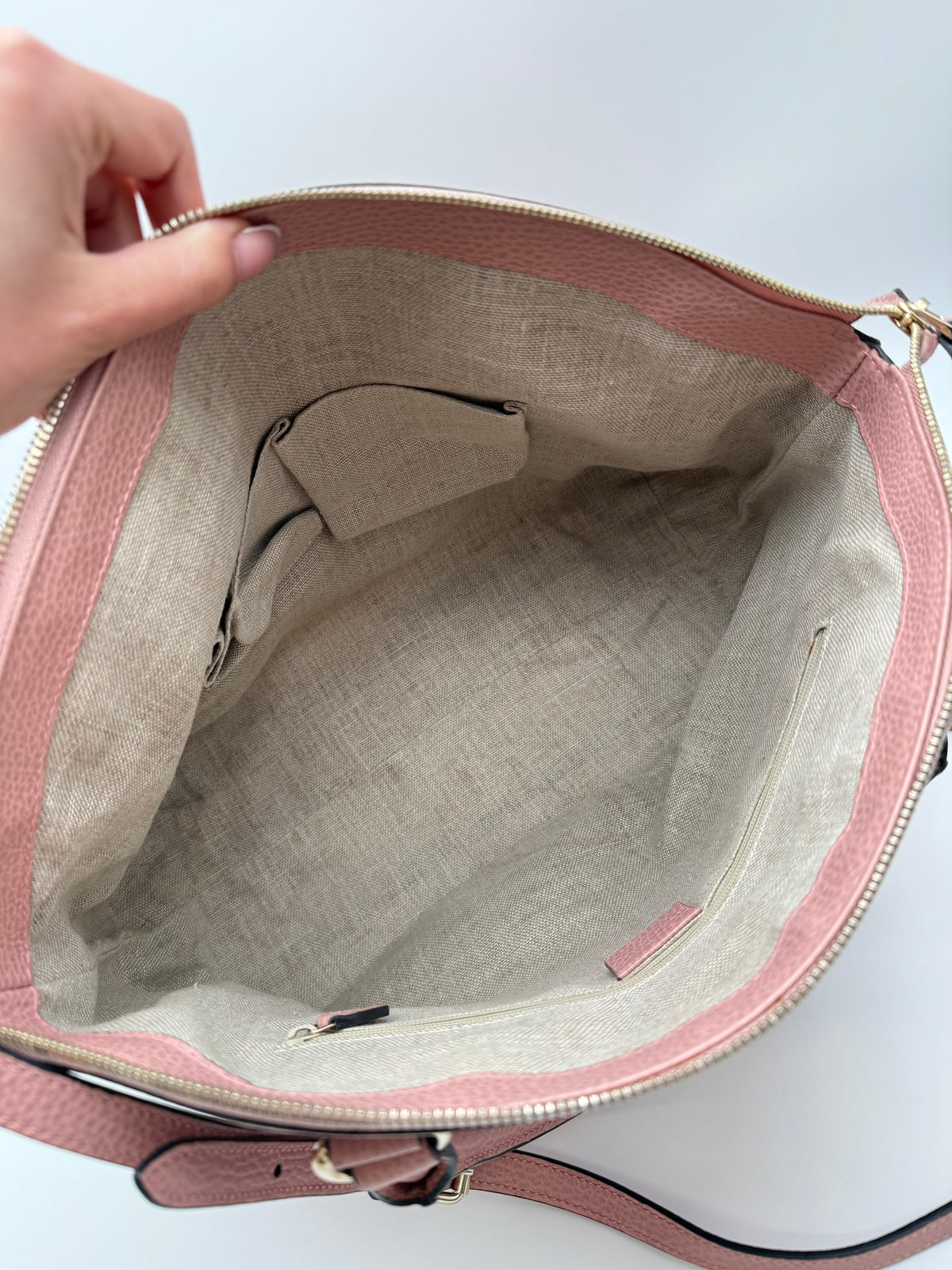 Gucci tote bag in pelle rosa - foto 5