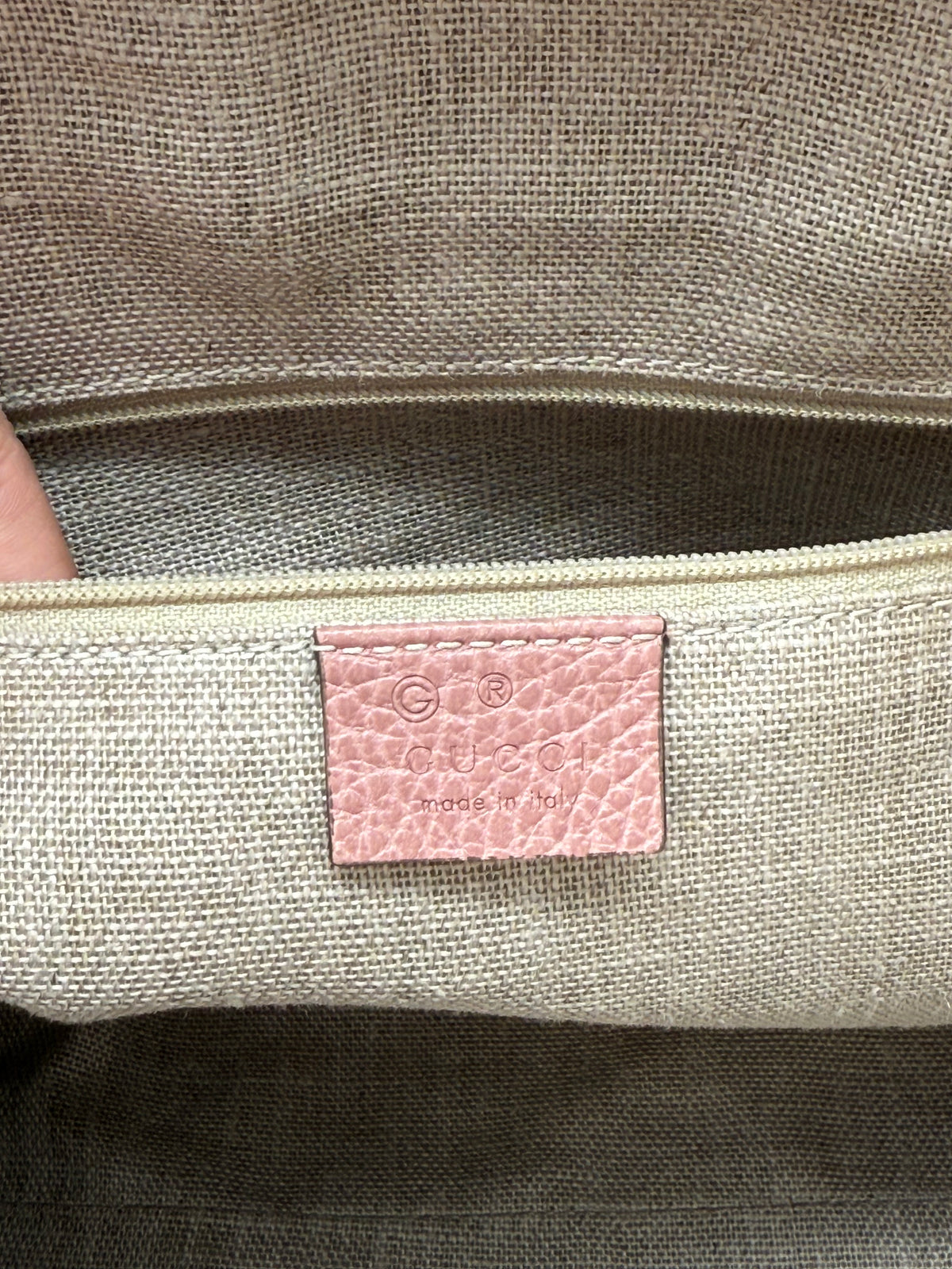 Gucci tote bag in pelle rosa - foto 6