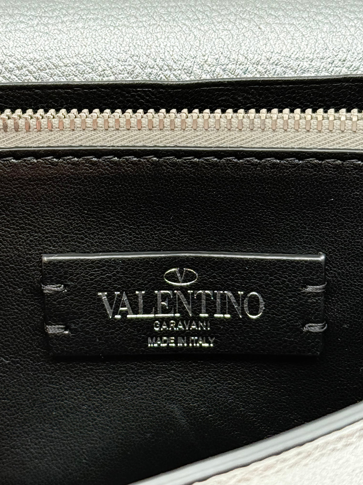 Valentino pochette argento con catena - foto 6