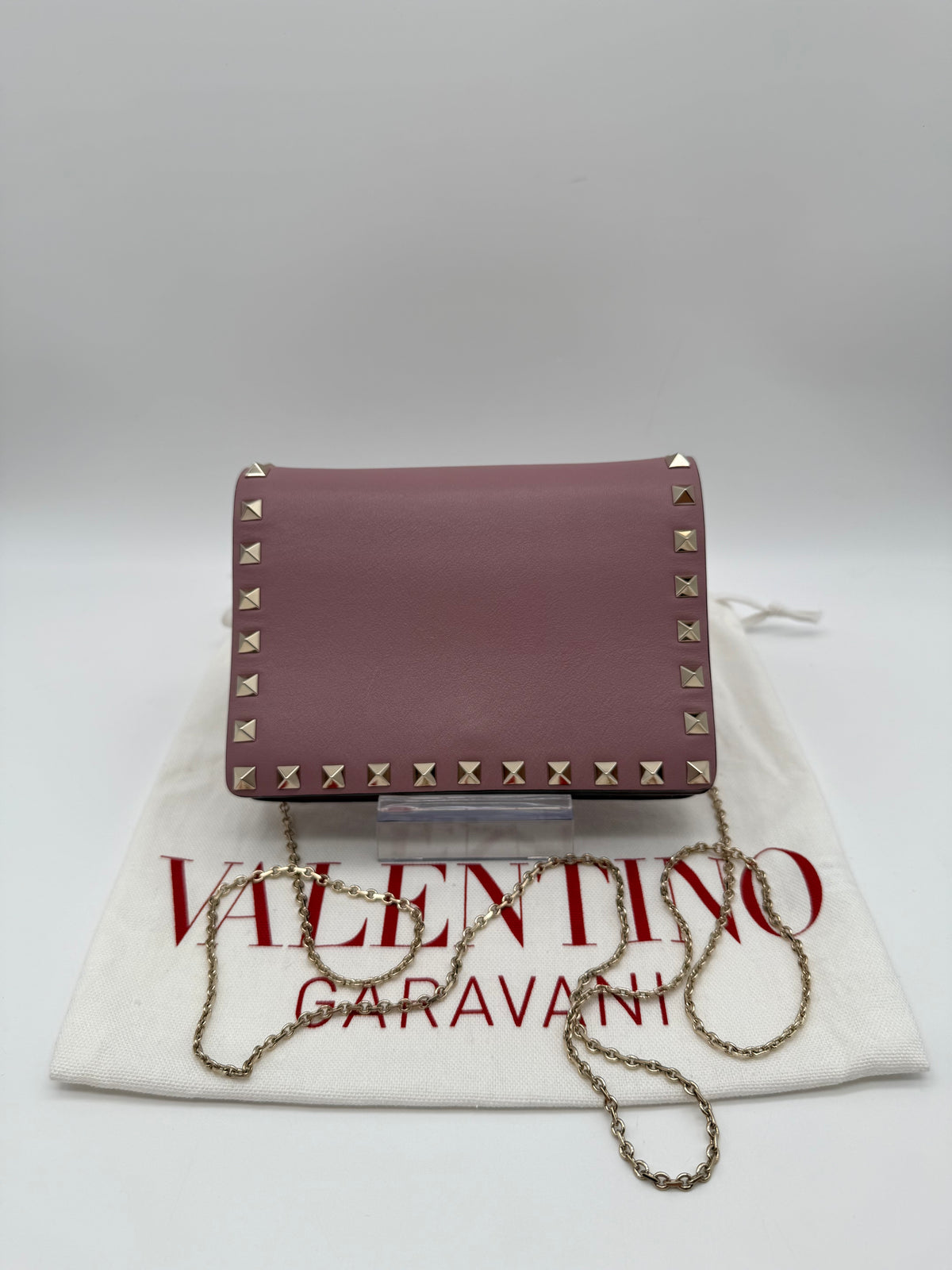Valentino pochette rockstud rosa mini - foto 3