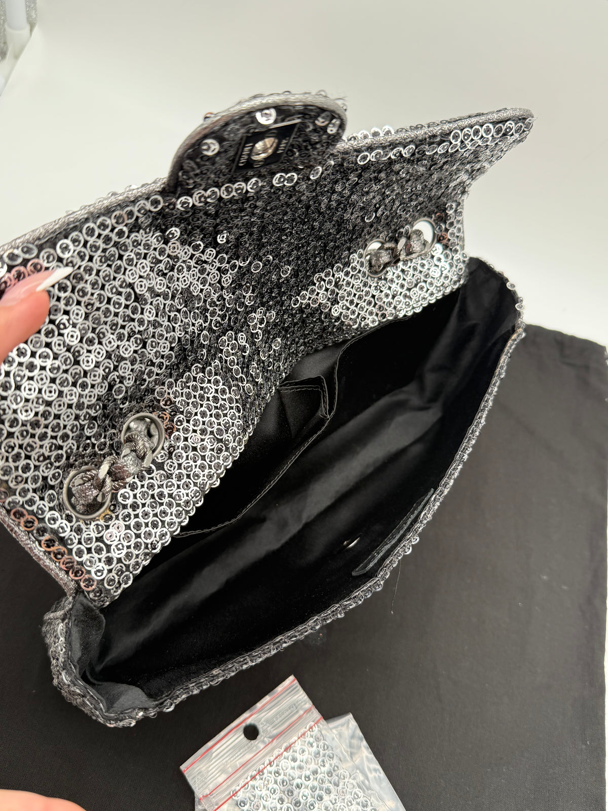 Chanel Sequin paillettes argento - foto 5