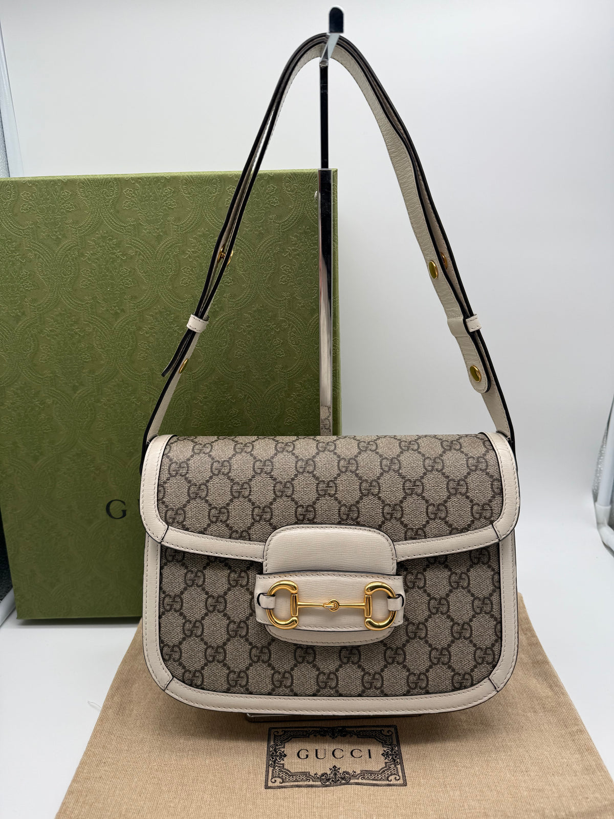 Gucci horsebit media bianca - foto 1