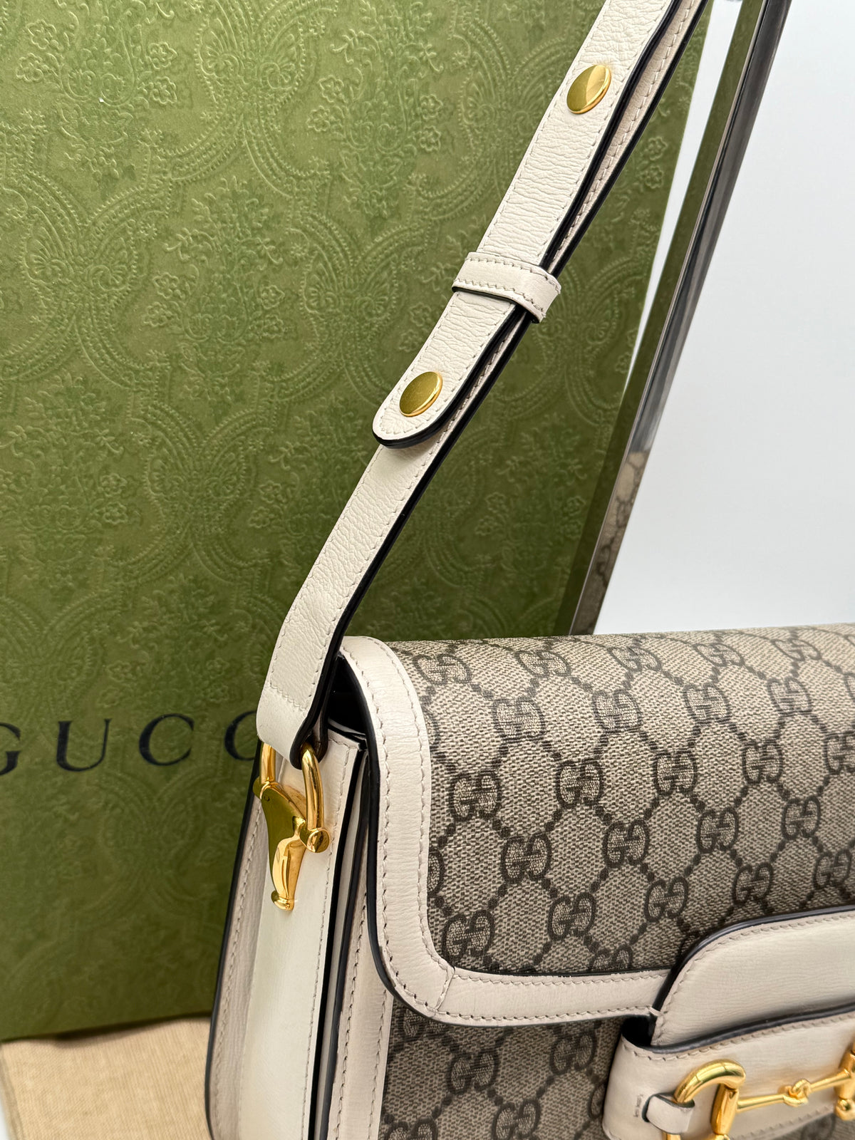 Gucci horsebit media bianca - foto 17
