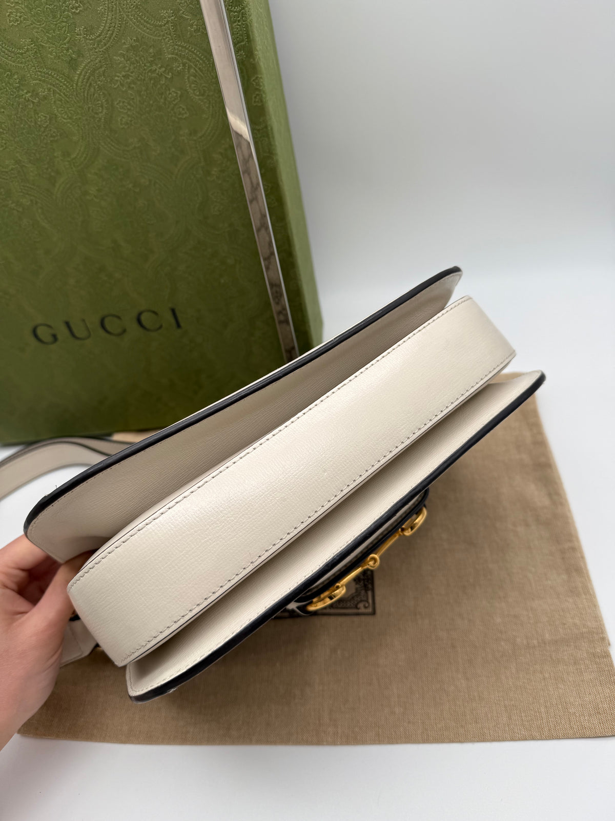 Gucci horsebit media bianca - foto 15