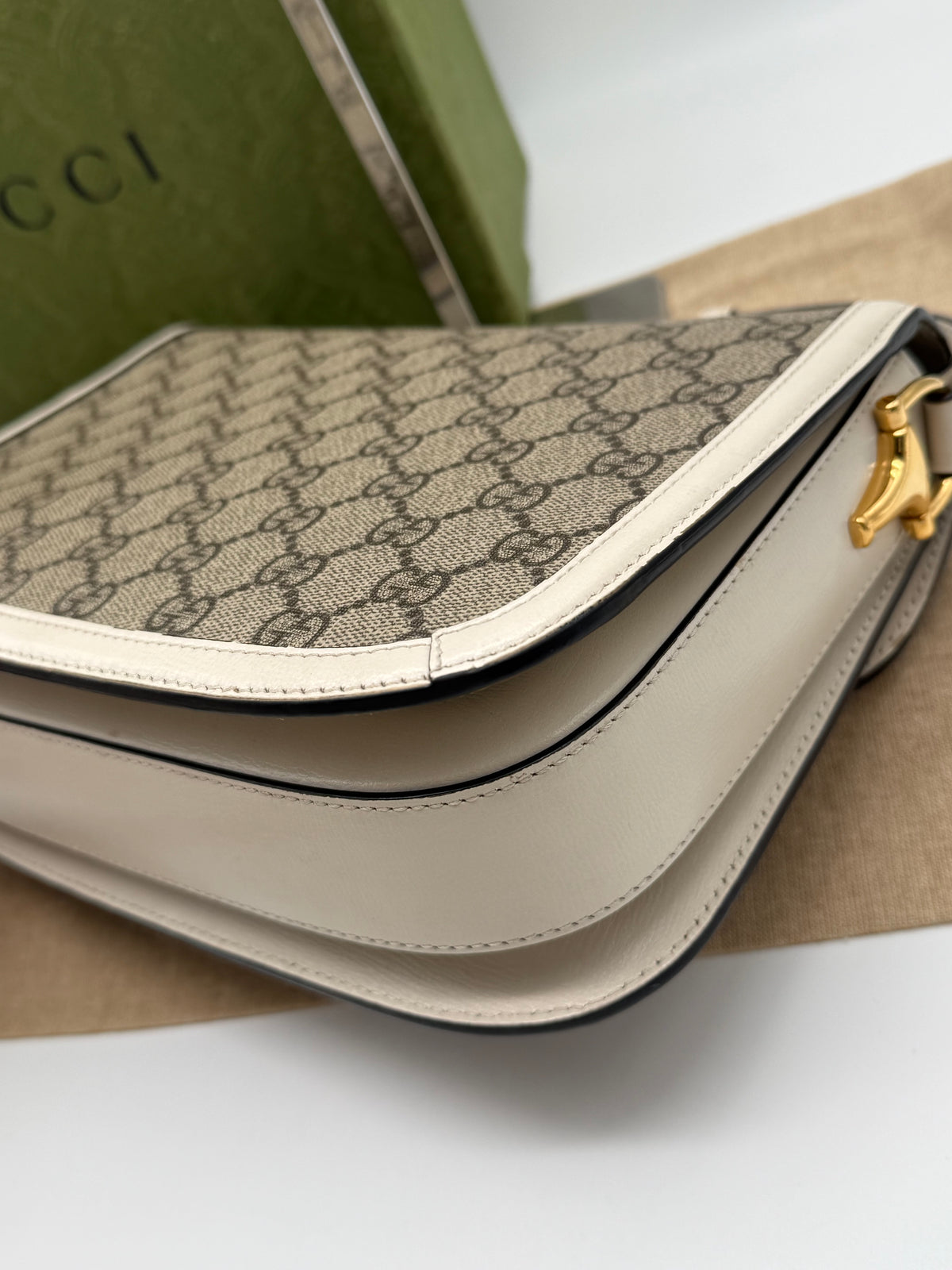Gucci horsebit media bianca - foto 12
