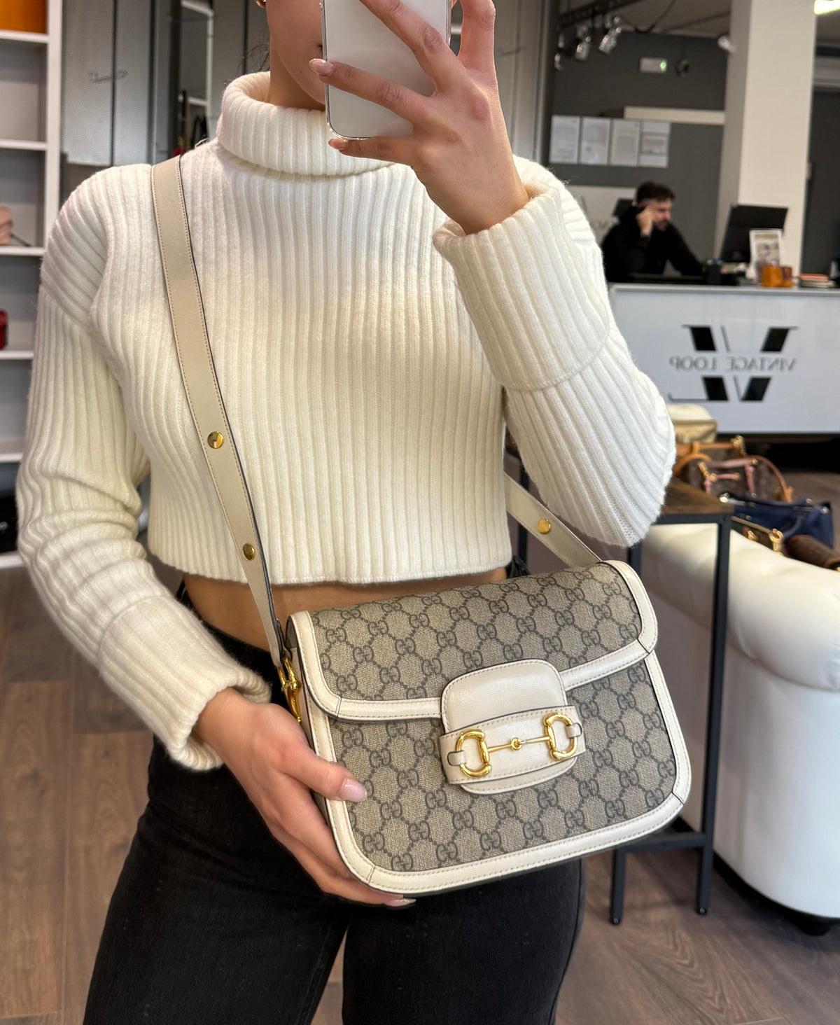 Gucci horsebit media bianca - foto 2