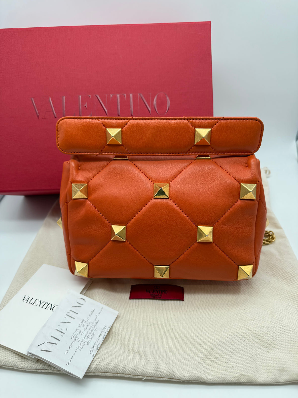 Valentino Roman Stud media arancione - foto 8