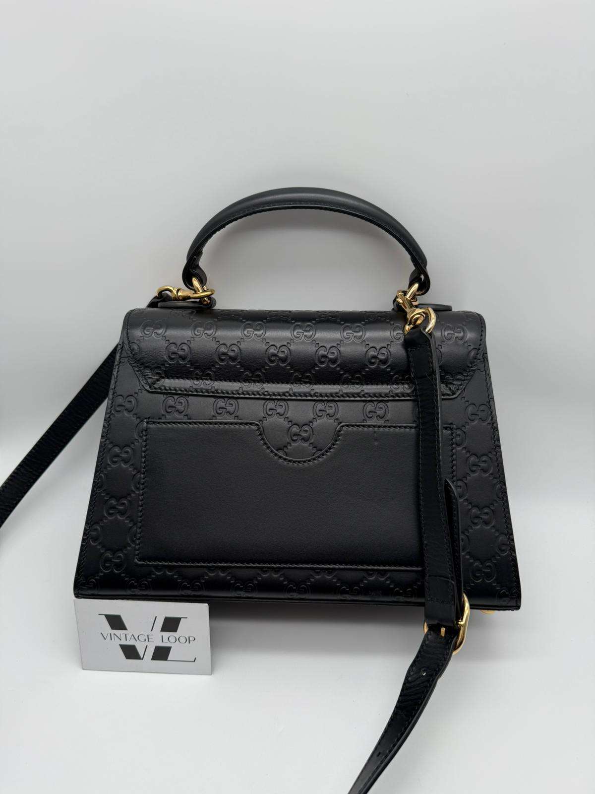 Gucci padlock nera a tracolla - foto 2