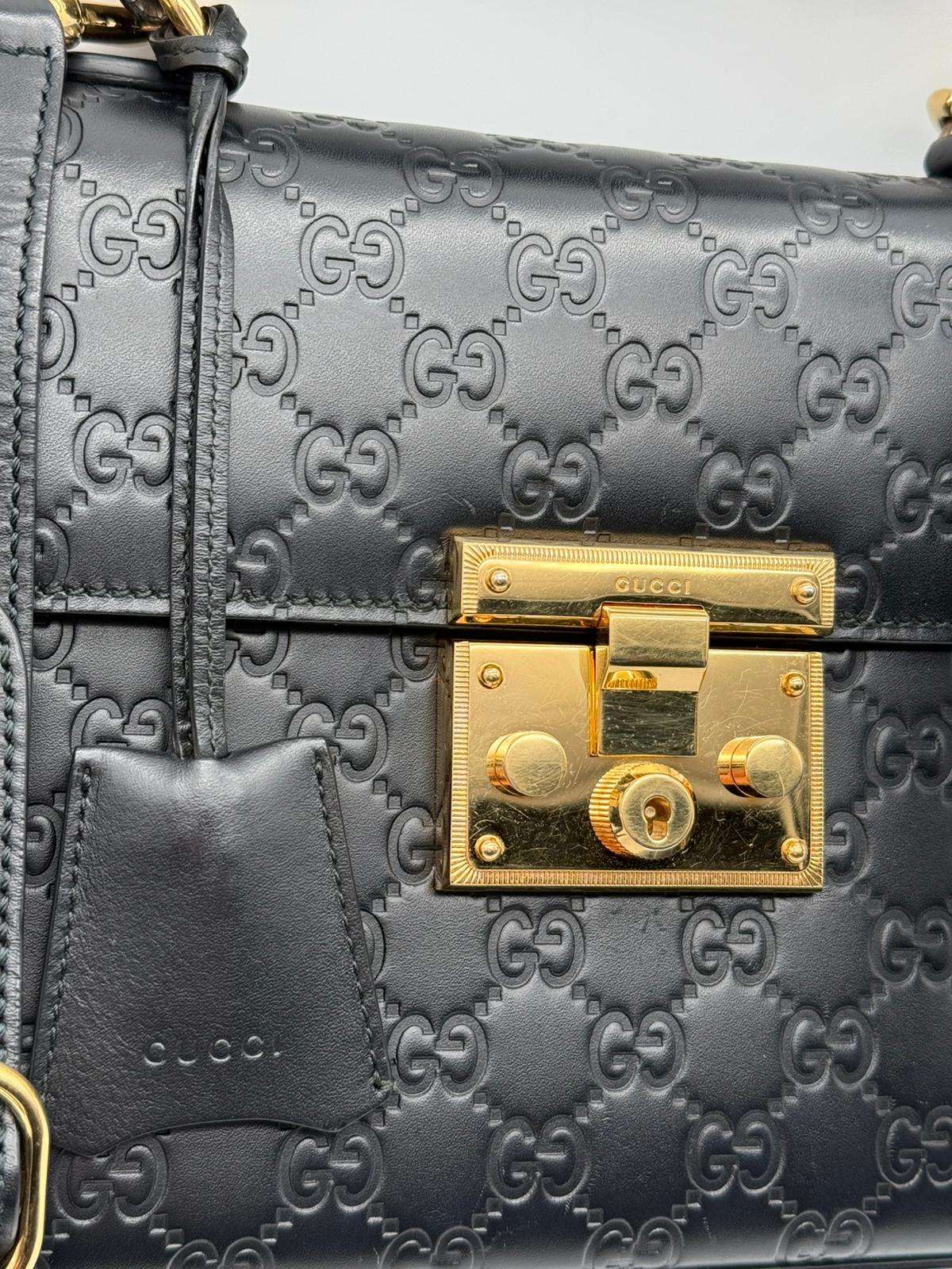 Gucci padlock nera a tracolla - foto 5