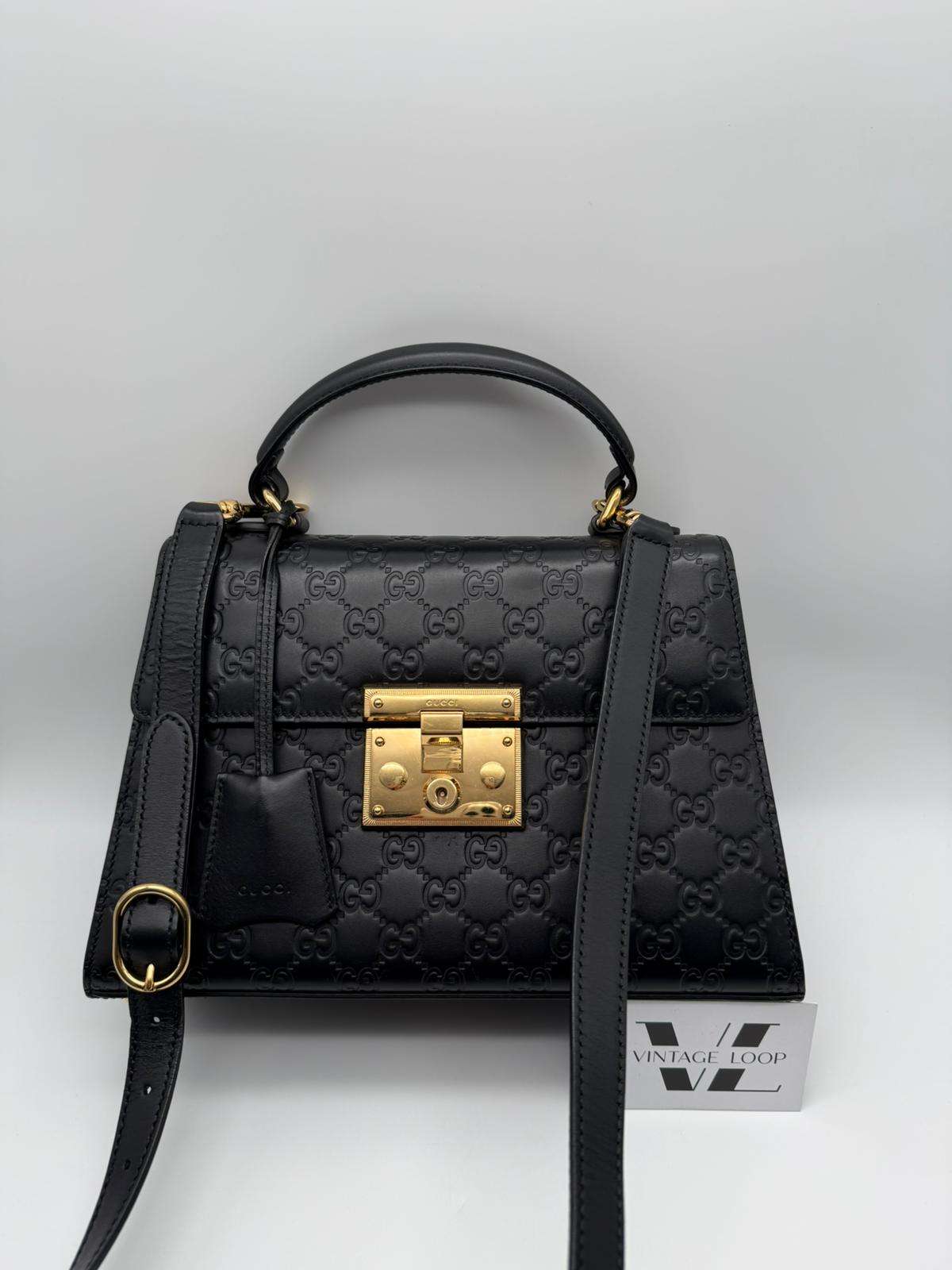 Gucci padlock nera a tracolla - foto 1