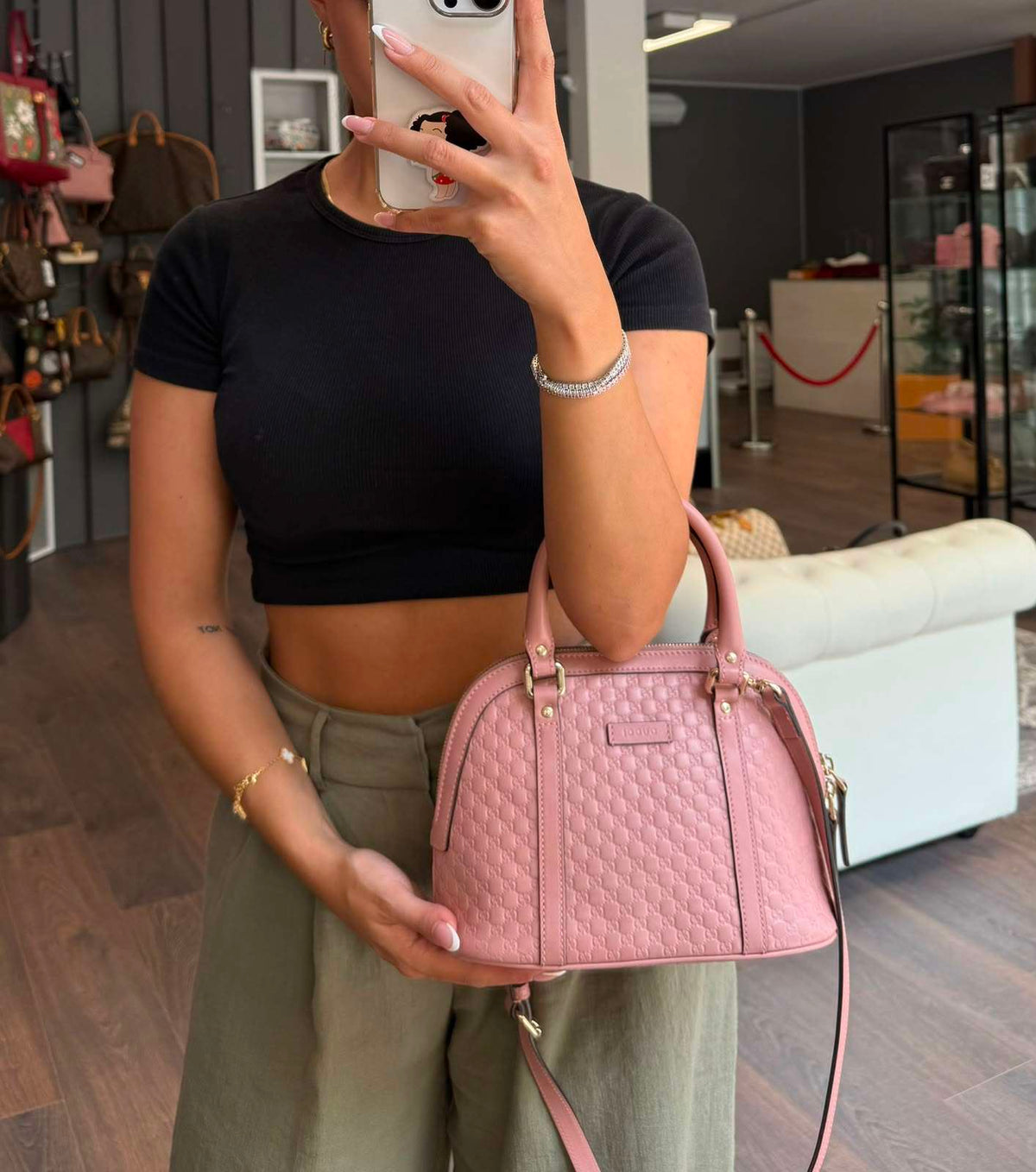 Gucci Dome in pelle rosa - foto 4
