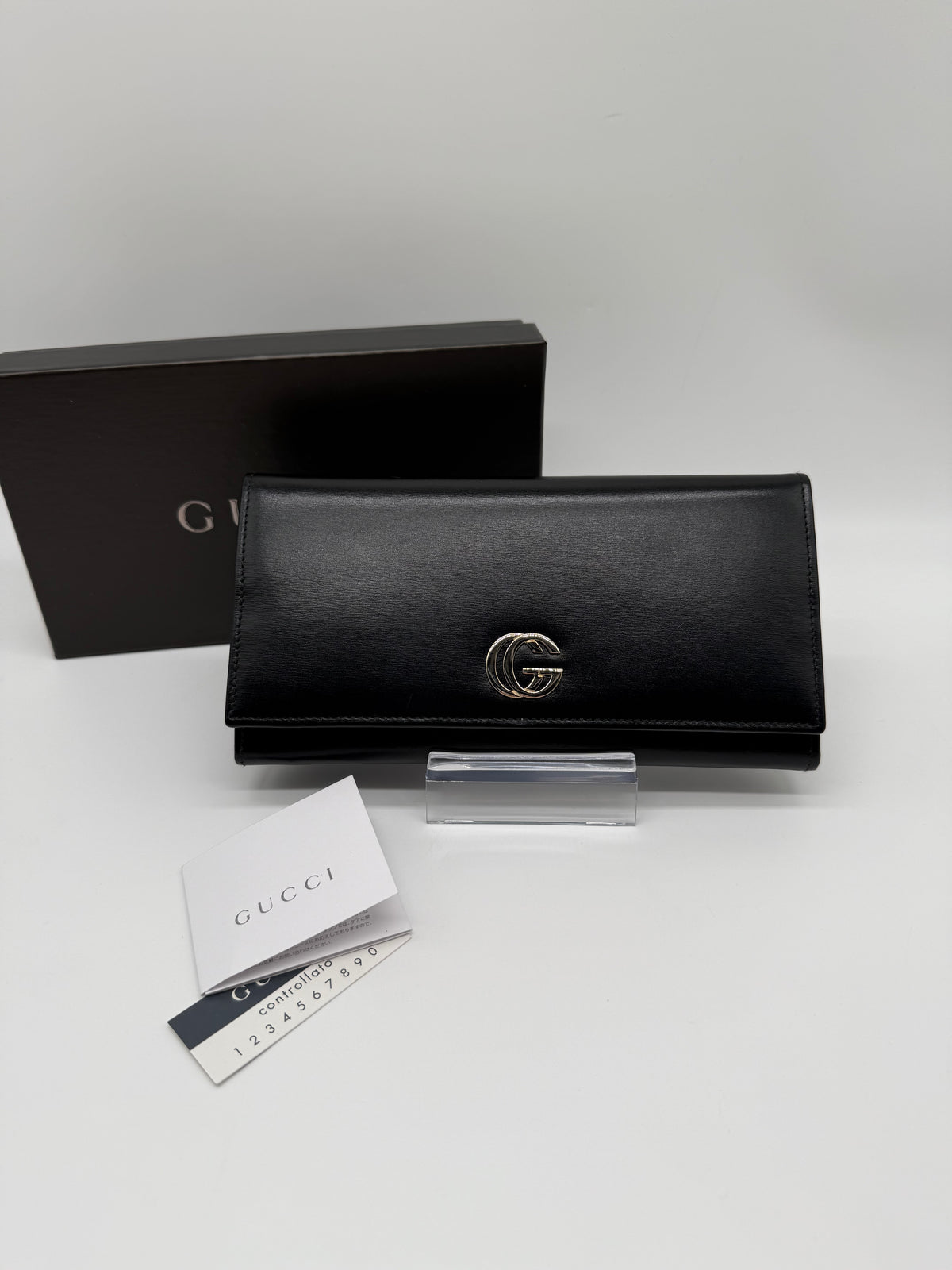 Gucci portafoglio pelle nera