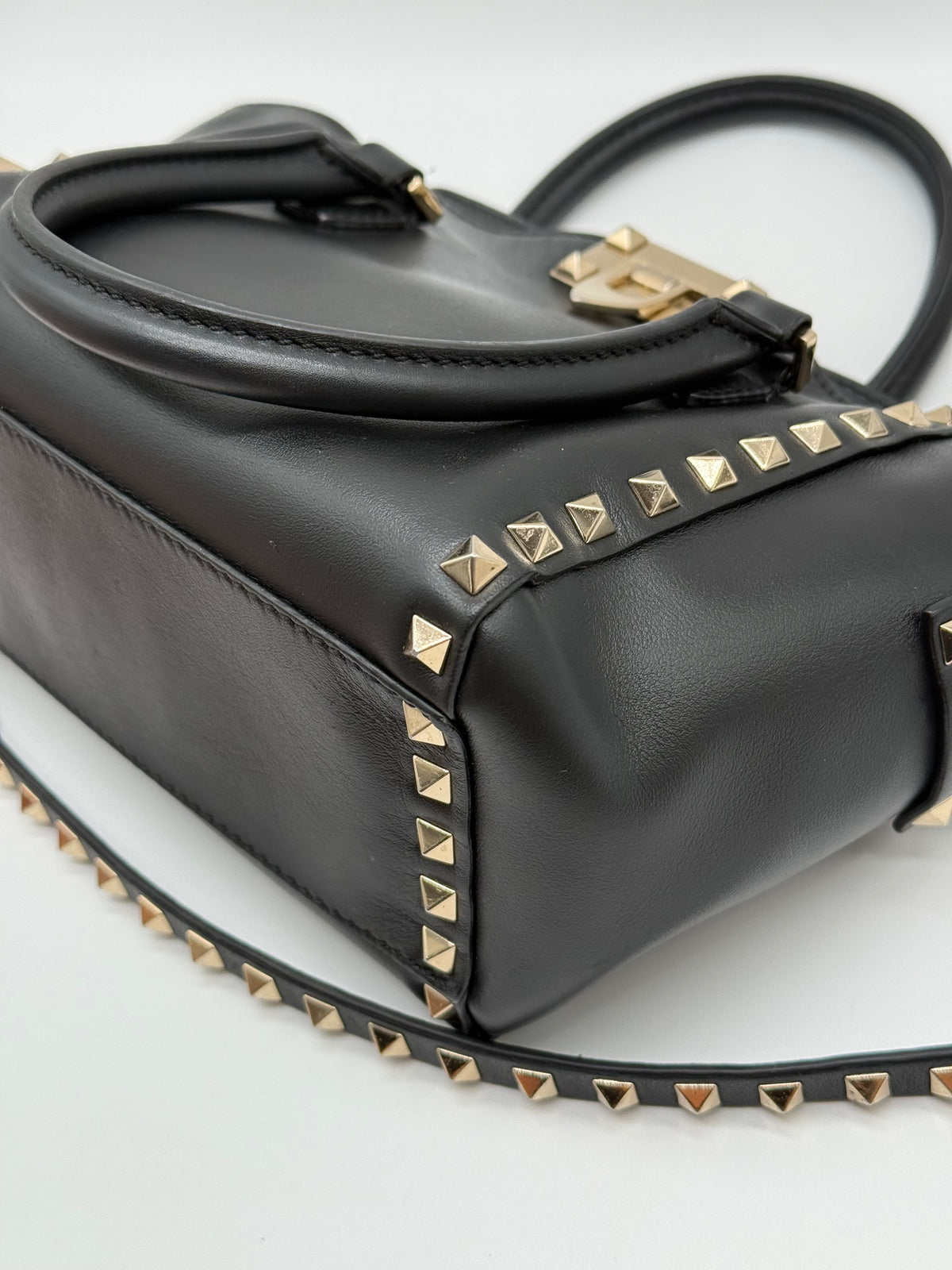 Valentino mini tote Rockstud nera