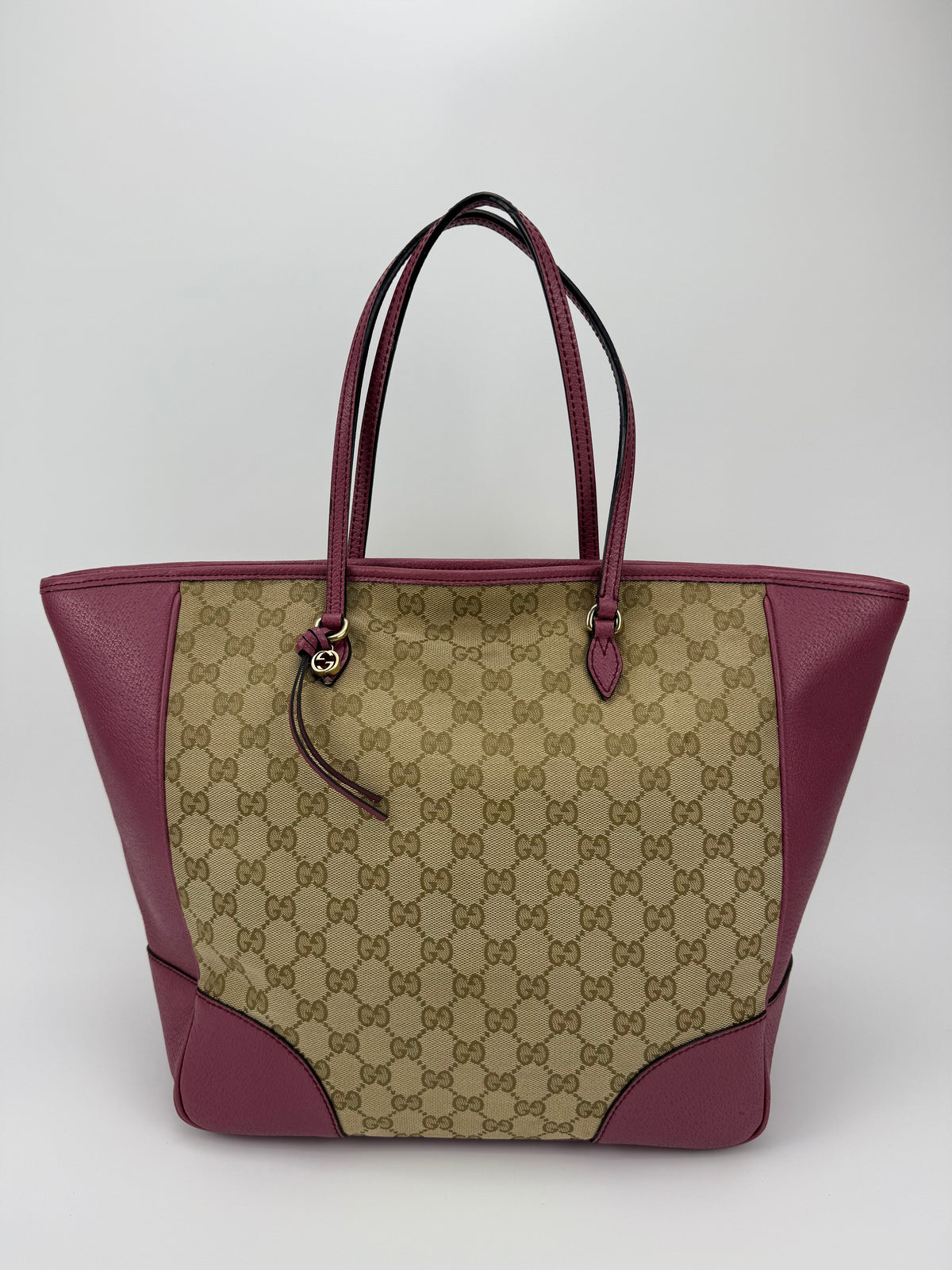 Gucci tote Bree tela GG e pelle viola