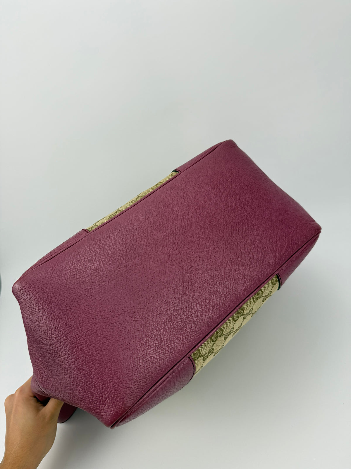 Gucci tote Bree tela GG e pelle viola