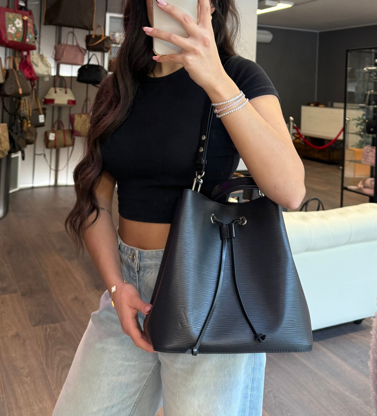 Louis Vuitton NéoNoé pelle epi nera