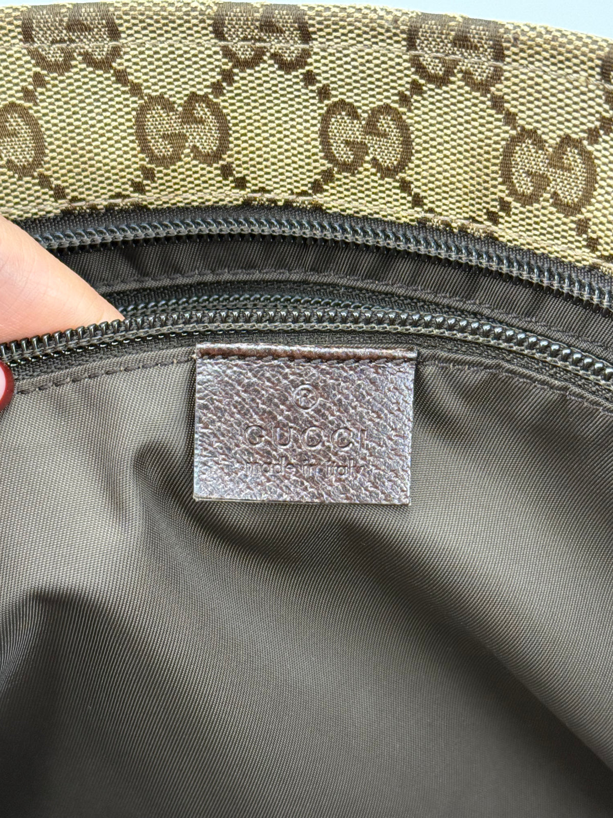 Gucci tote bag in tela GG e fascia web