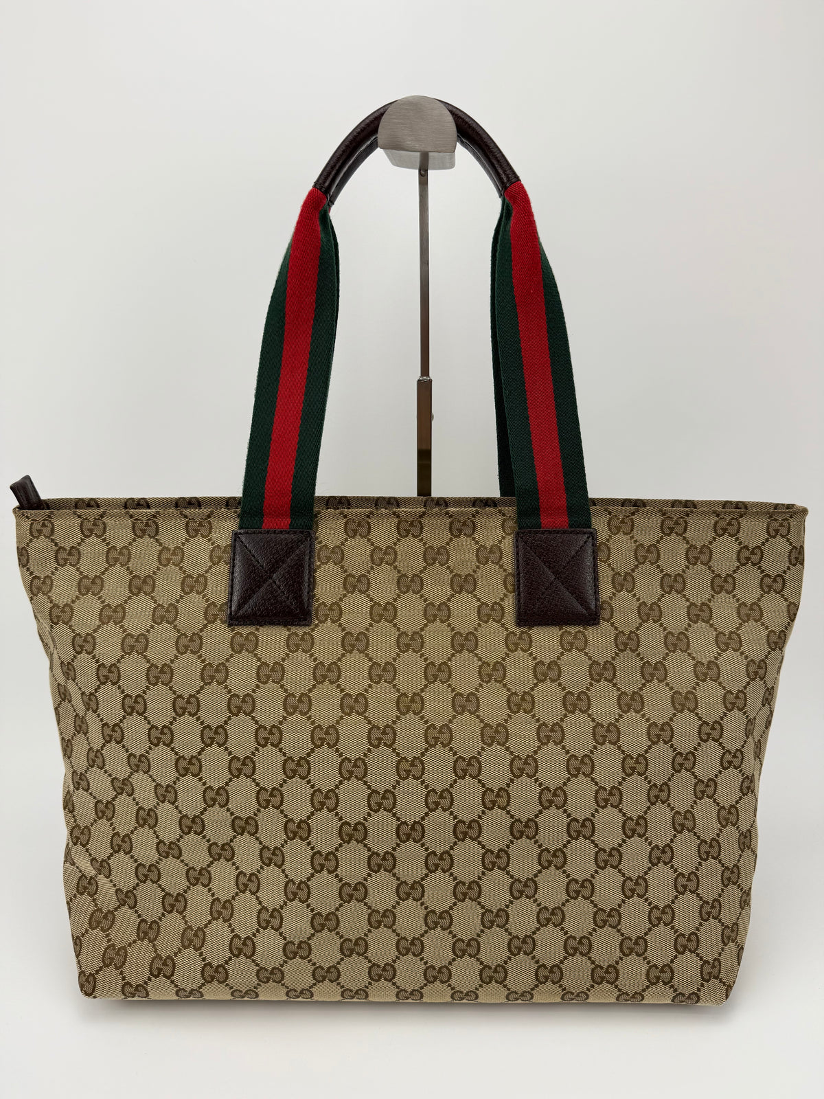 Gucci tote bag in tela GG e fascia web