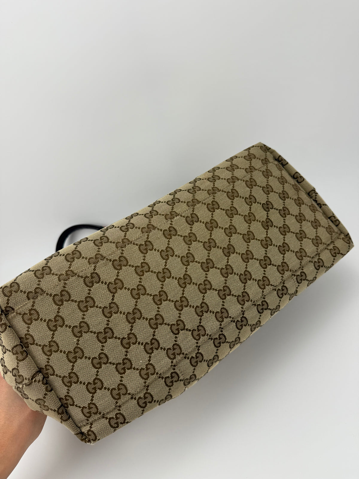 Gucci tote bag in tela GG e fascia web