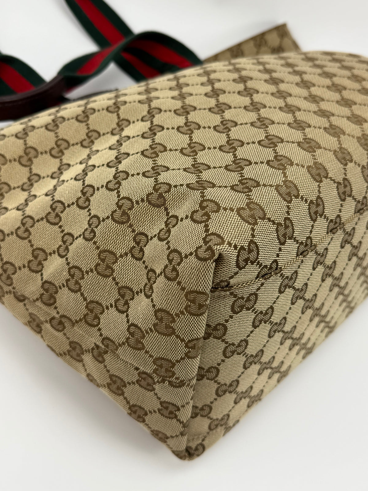 Gucci tote bag in tela GG e fascia web
