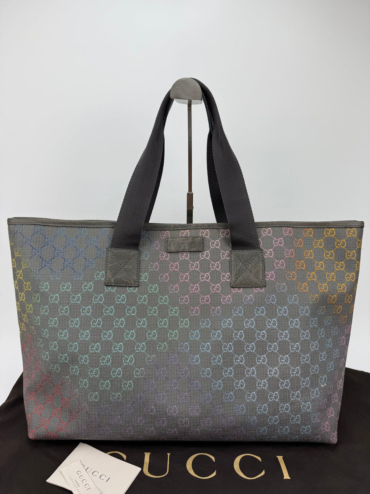 Gucci tote bag tela rainbow GG