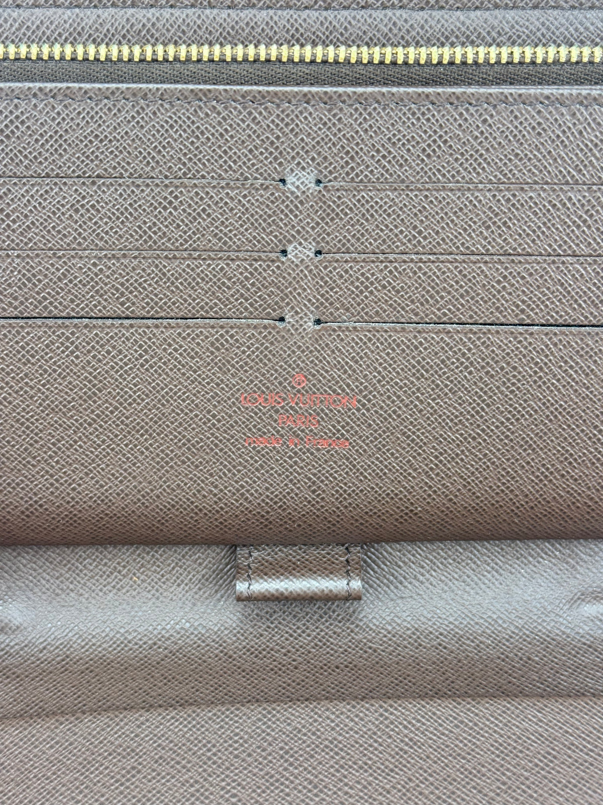 Louis Vuitton portafoglio Zippy grande damier ebene