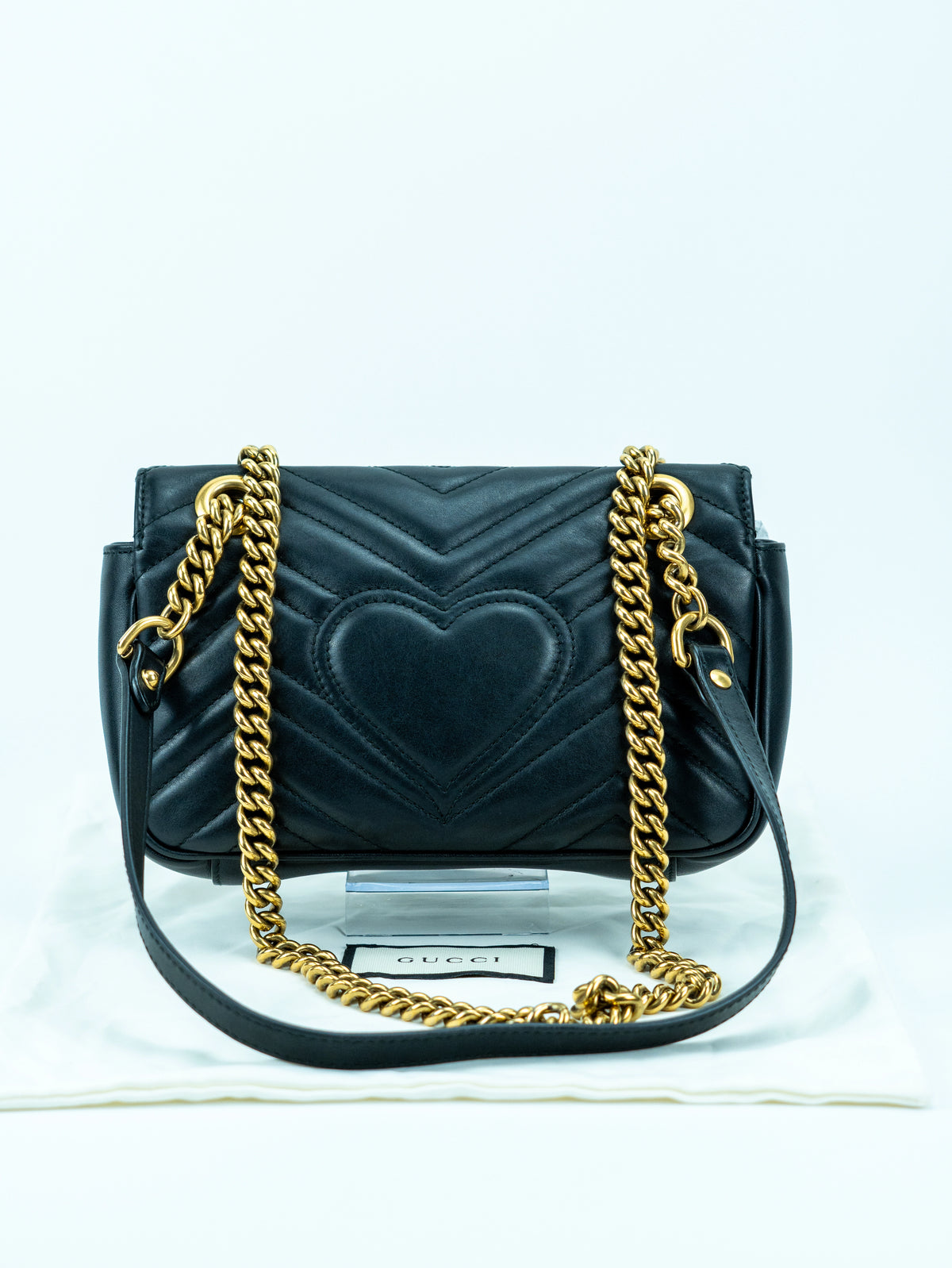 Gucci GG Marmont piccola in pelle nera