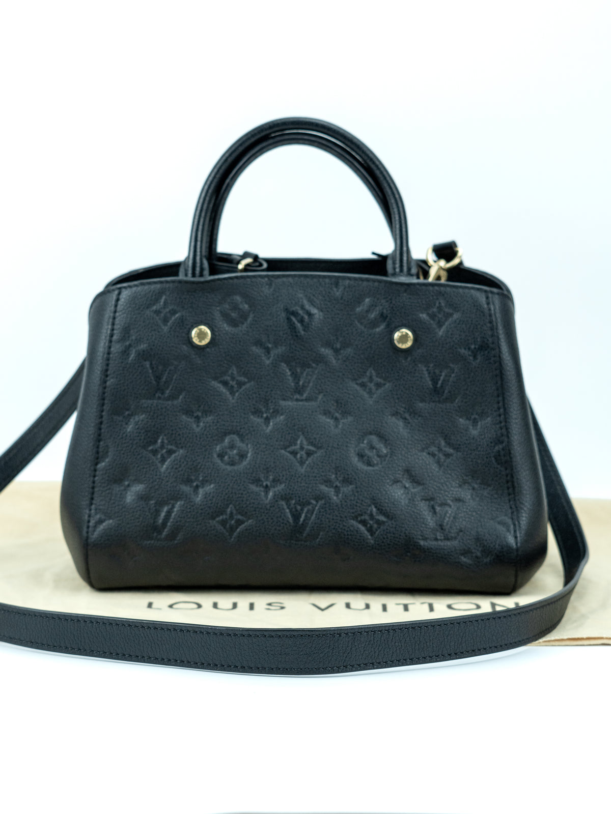 Louis Vuitton Montaigne BB in pelle nera