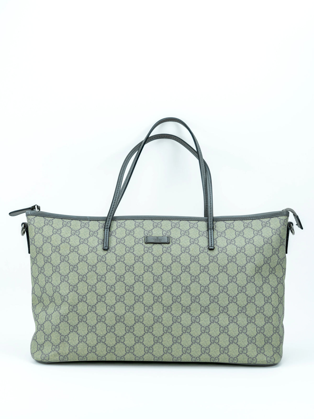 Gucci tote bag tela GG grigia