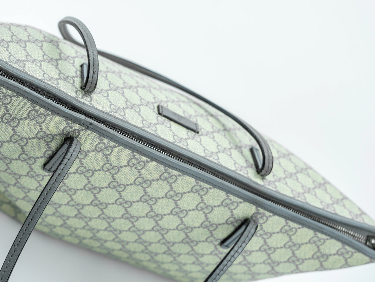 Gucci tote bag tela GG grigia