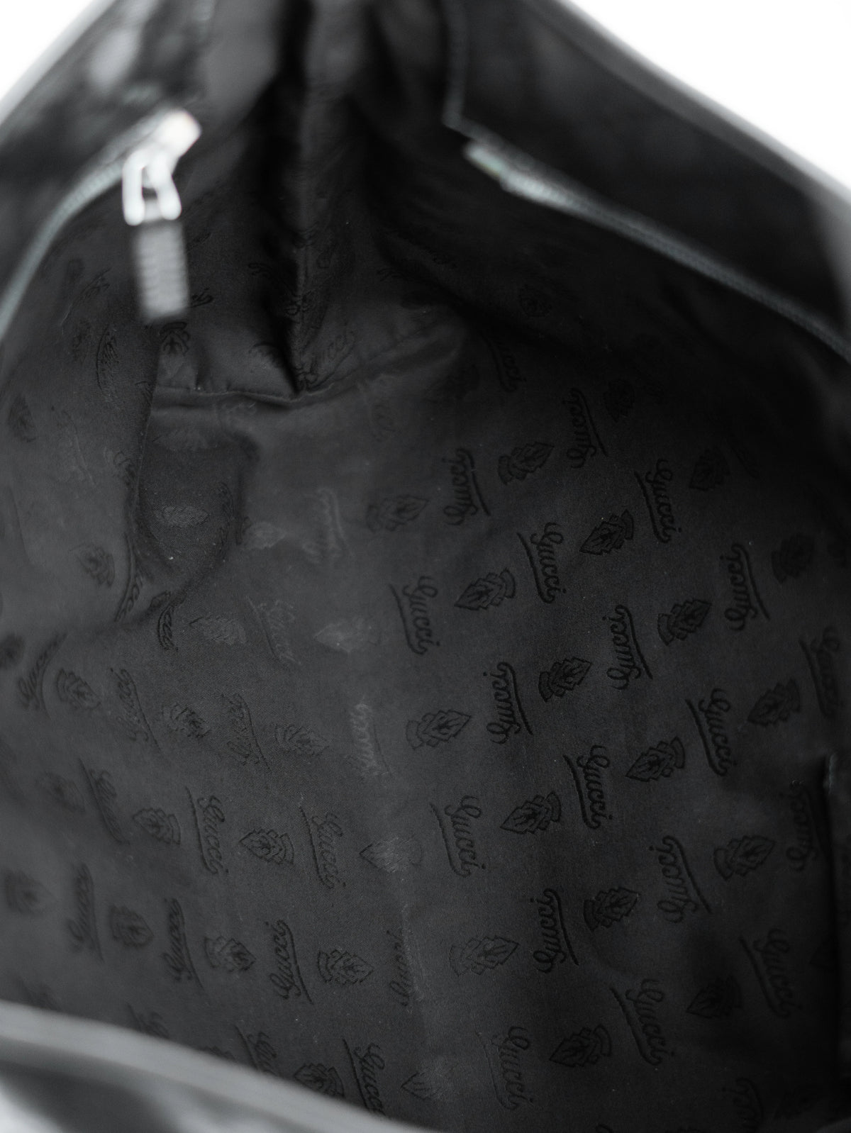 Gucci tote bag imprime nera lucida