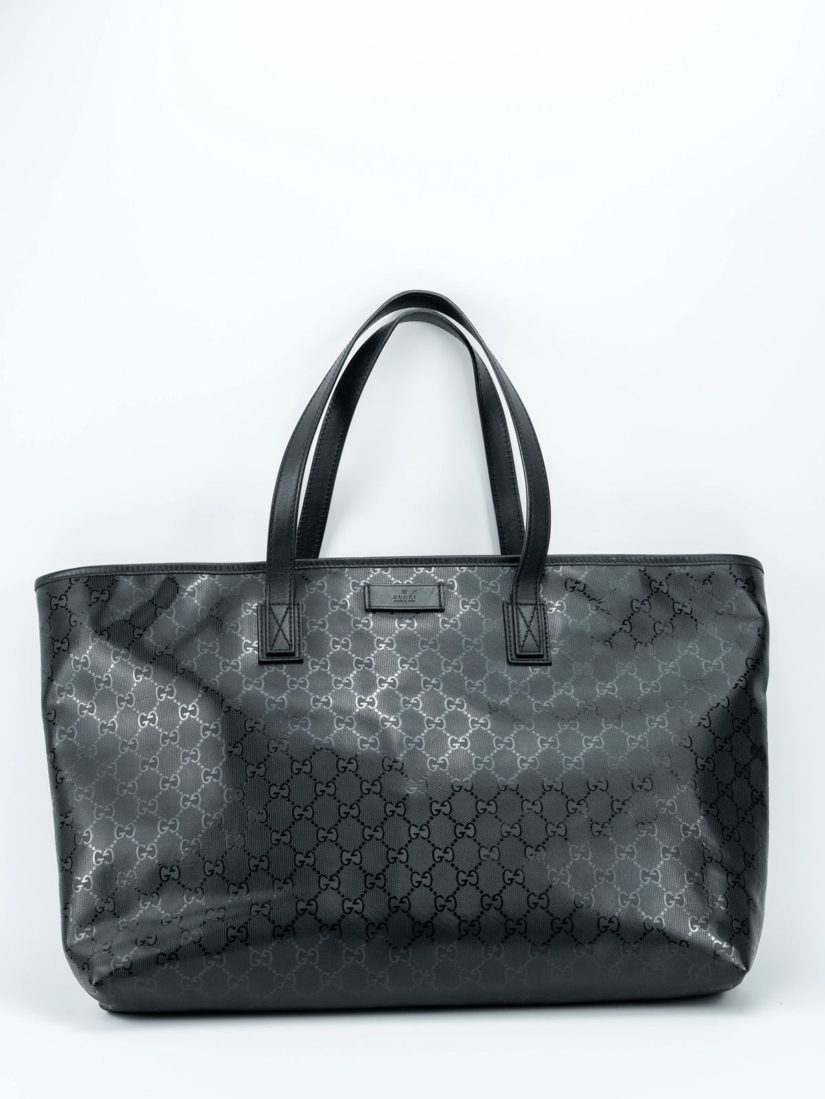 Gucci tote bag imprime nera lucida